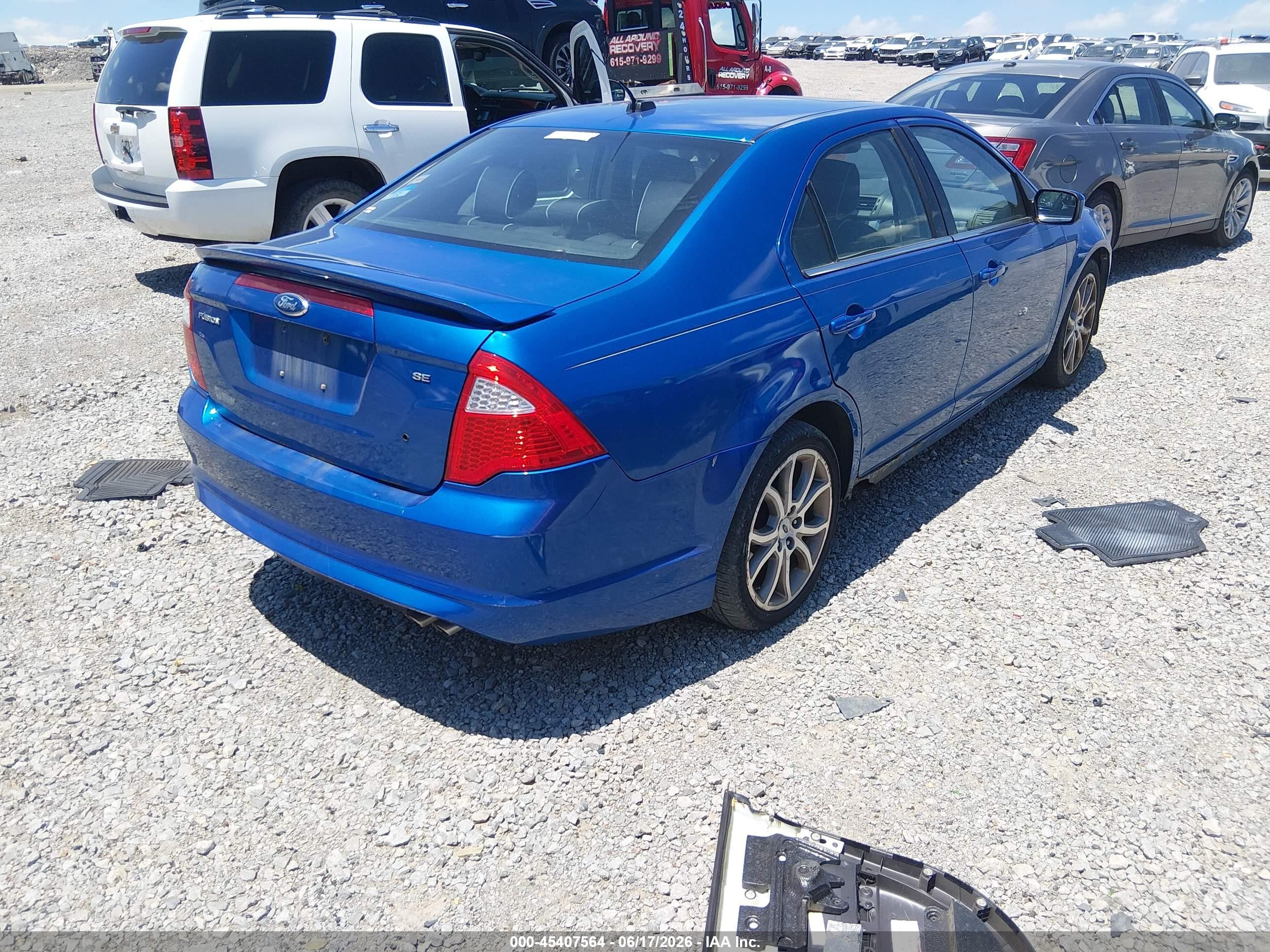 2012 Ford Fusion Se Blue vin: 3FAHP0HA4CR237015