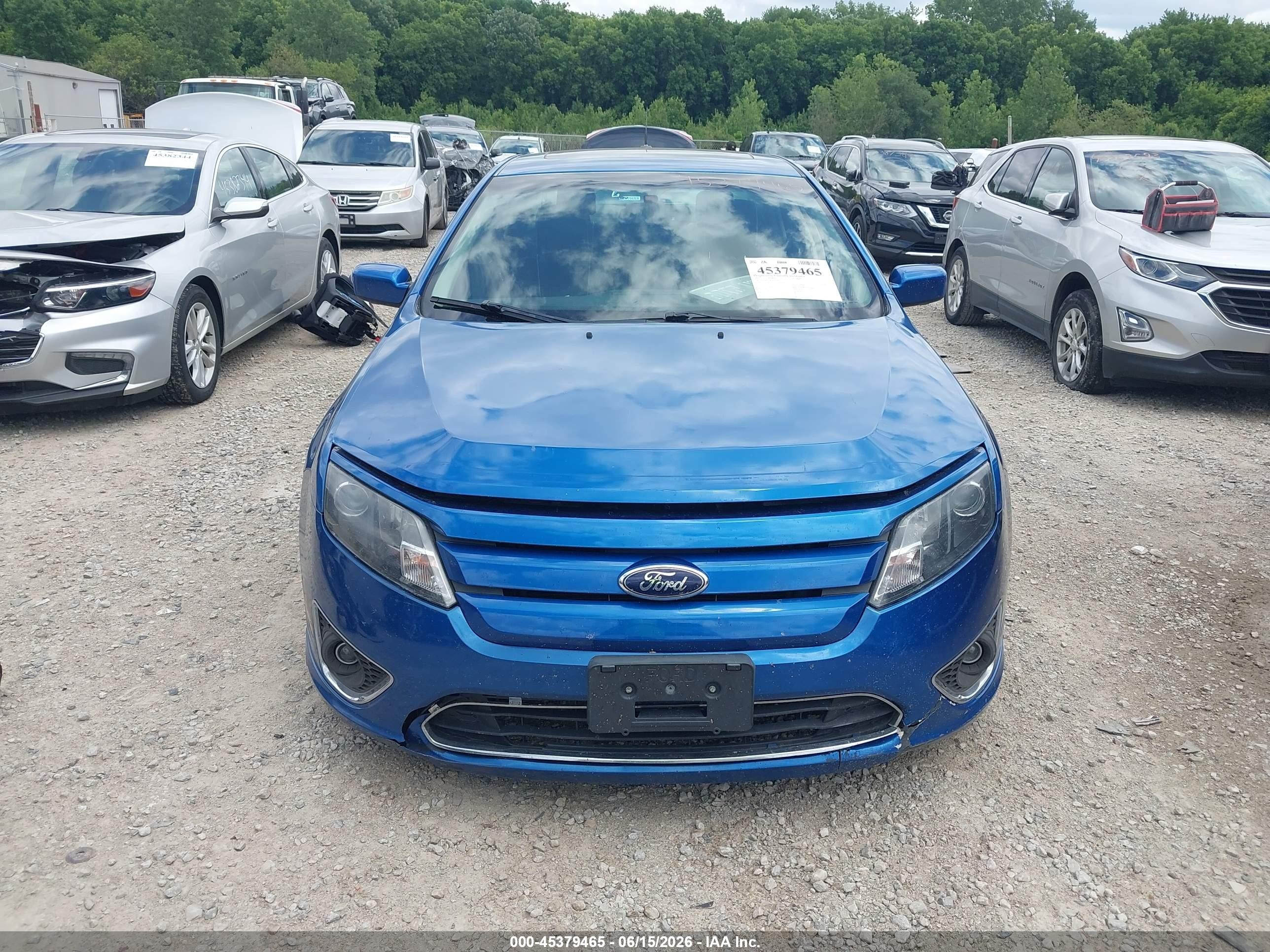2012 Ford Fusion Se Blue vin: 3FAHP0HA4CR309704