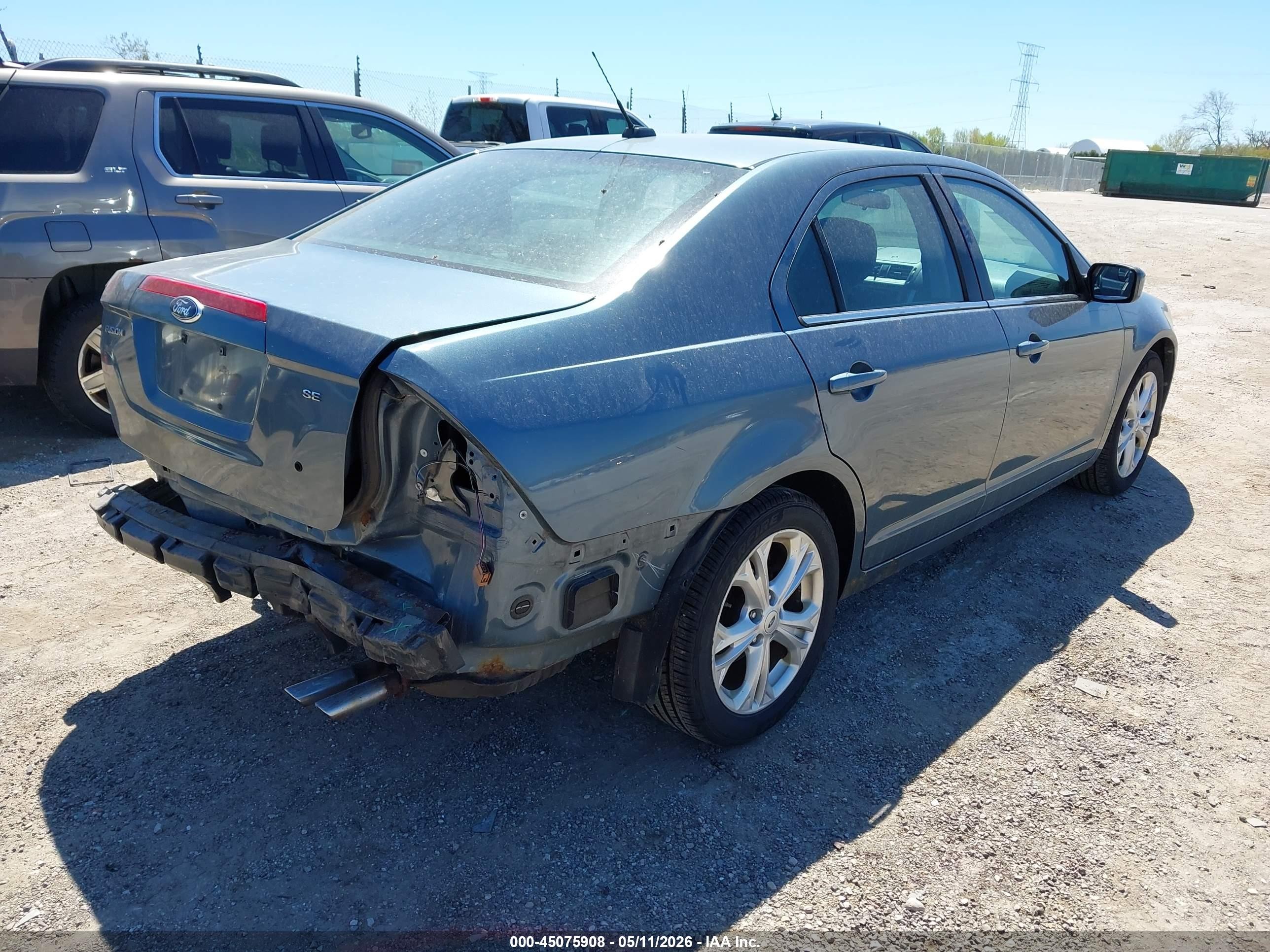 2012 Ford Fusion Se Blue vin: 3FAHP0HA4CR325868