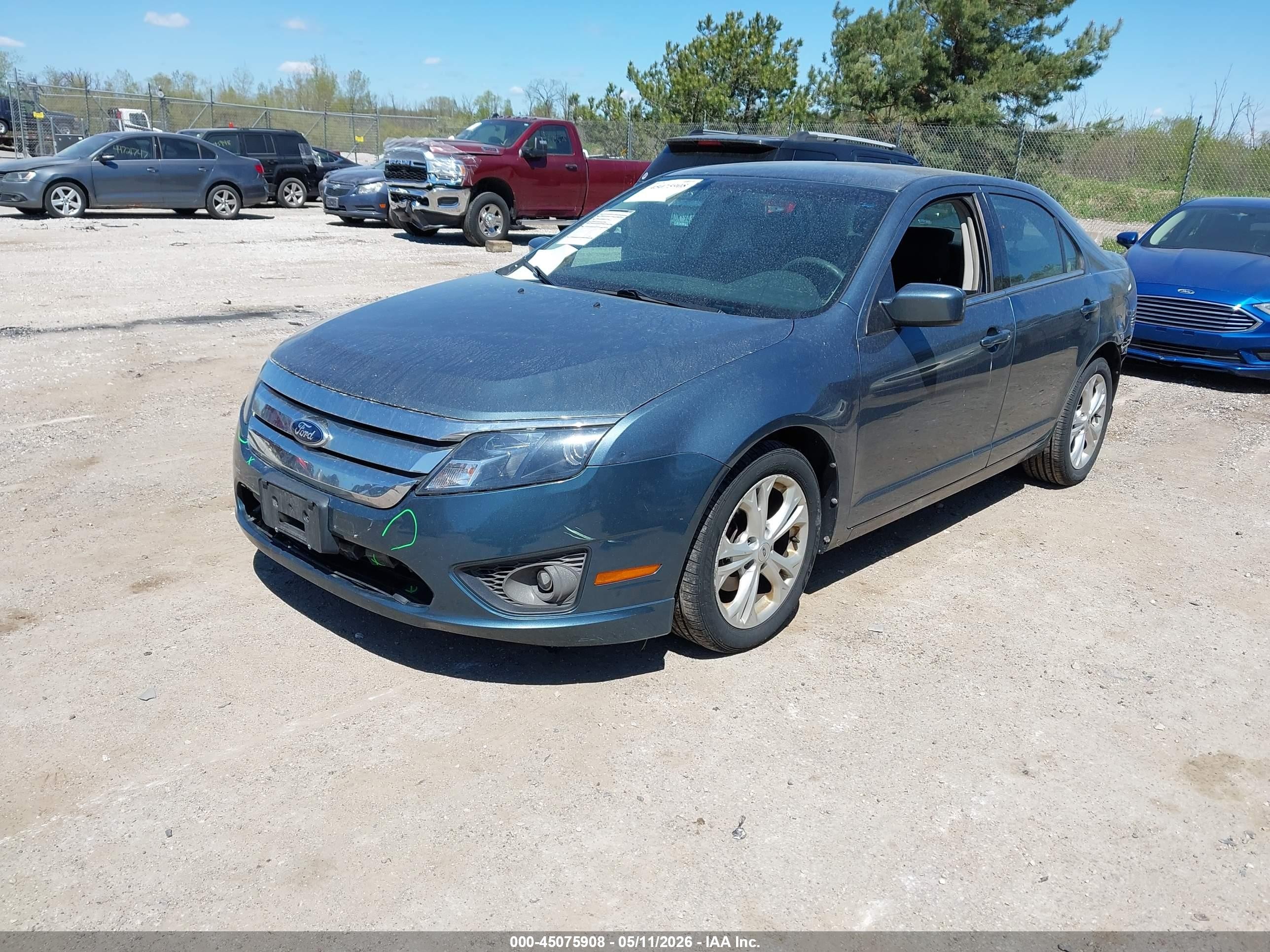 2012 Ford Fusion Se Blue vin: 3FAHP0HA4CR325868