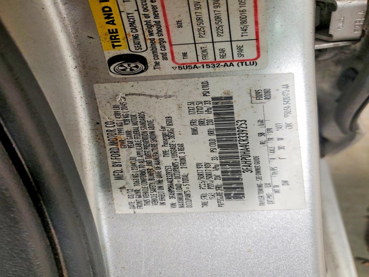2012 Ford Fusion Se Silver vin: 3FAHP0HA4CR339253
