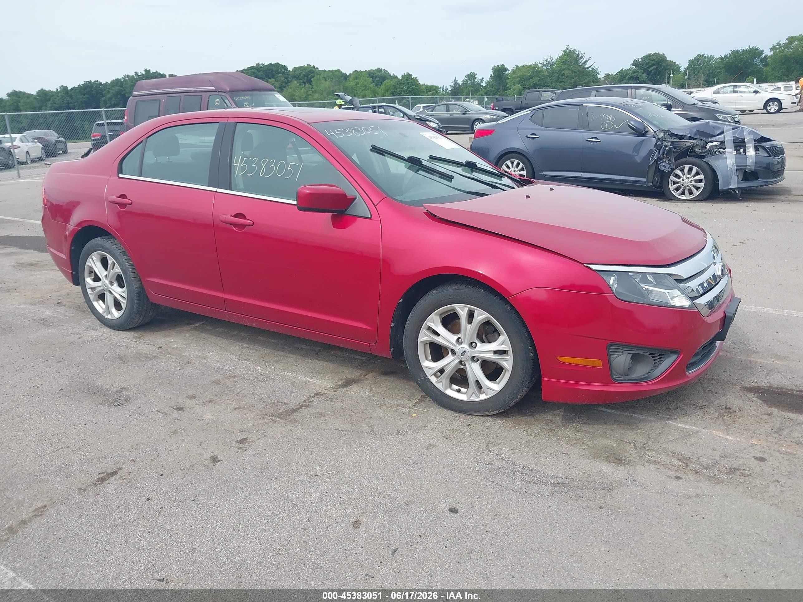 2012 Ford Fusion Se Red vin: 3FAHP0HA4CR349264