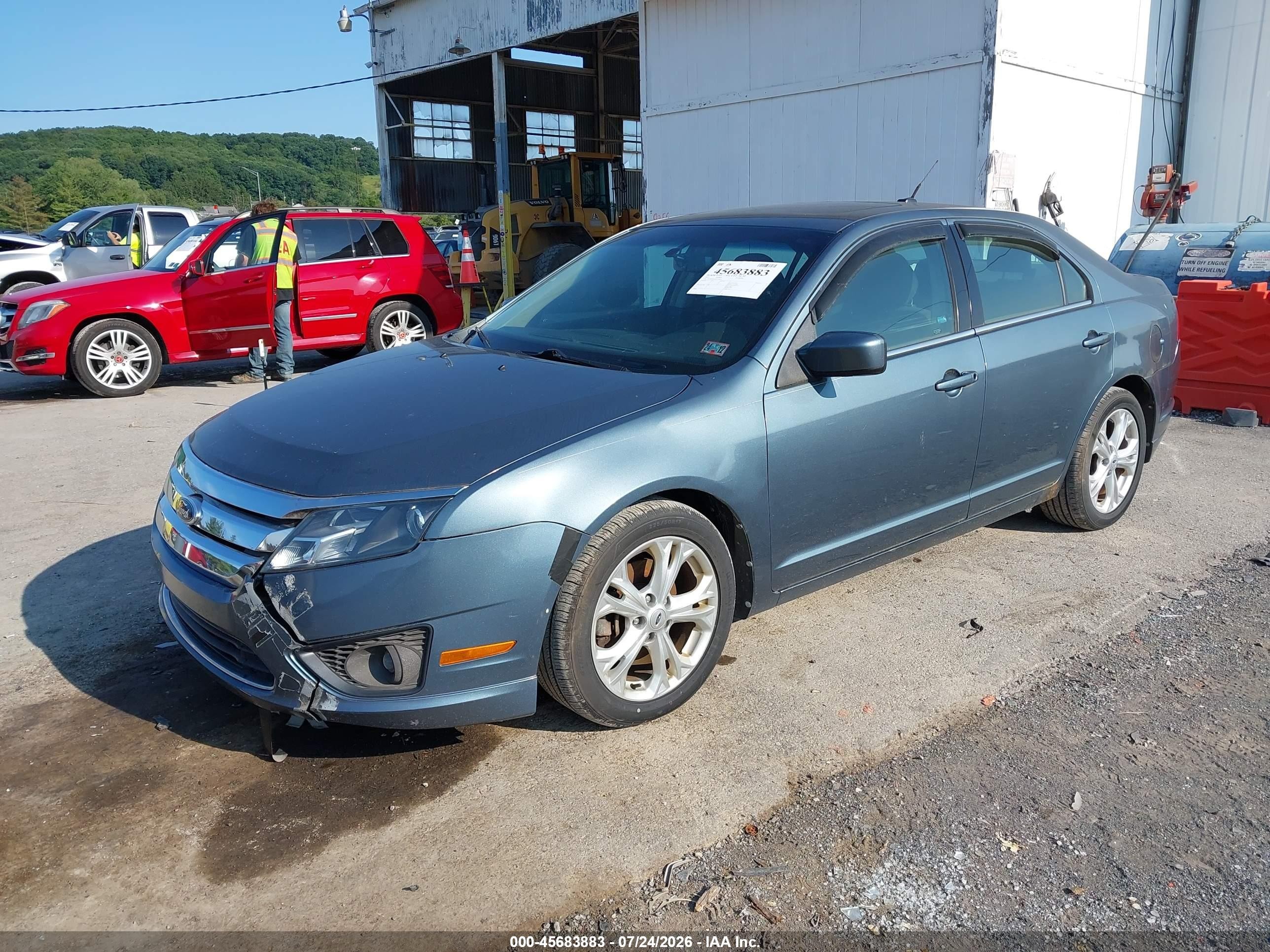 2012 Ford Fusion Se Light Blue vin: 3FAHP0HA4CR374472