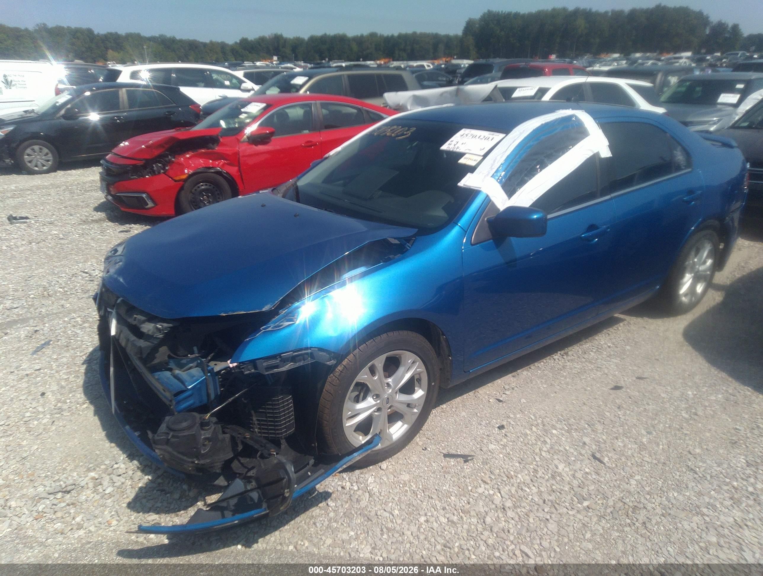 2012 Ford Fusion Se Blue vin: 3FAHP0HA4CR374746
