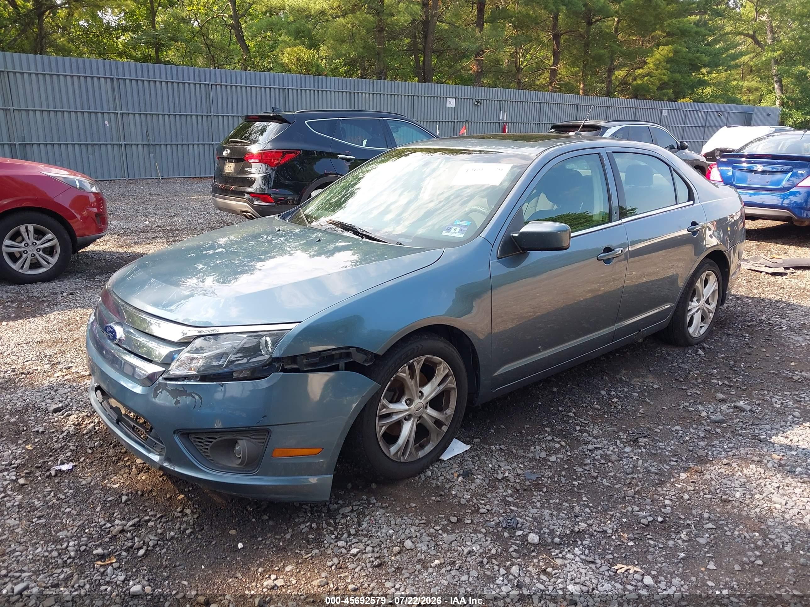 2012 Ford Fusion Se Blue vin: 3FAHP0HA4CR387237