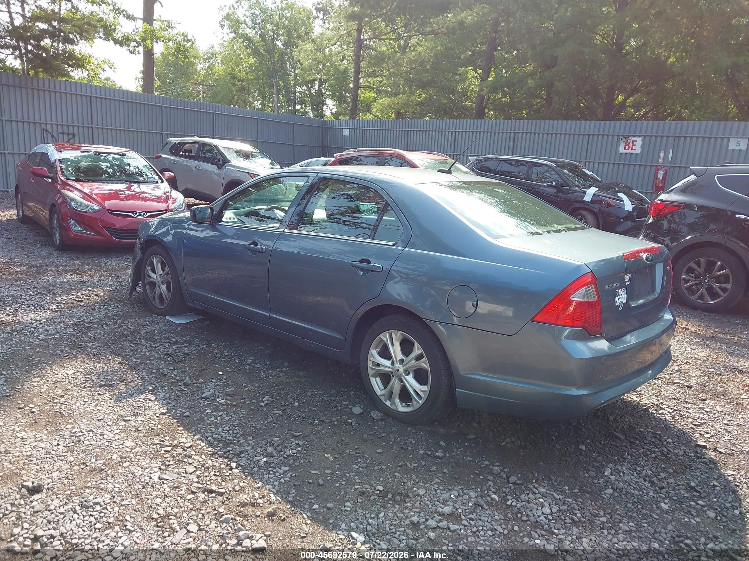 2012 Ford Fusion Se Blue vin: 3FAHP0HA4CR387237