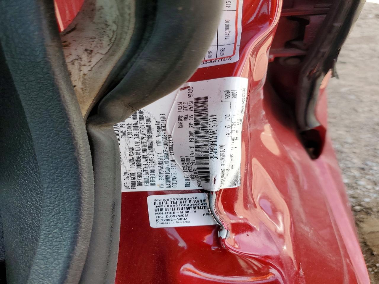 2010 Ford Fusion Se Red vin: 3FAHP0HA5AR151614