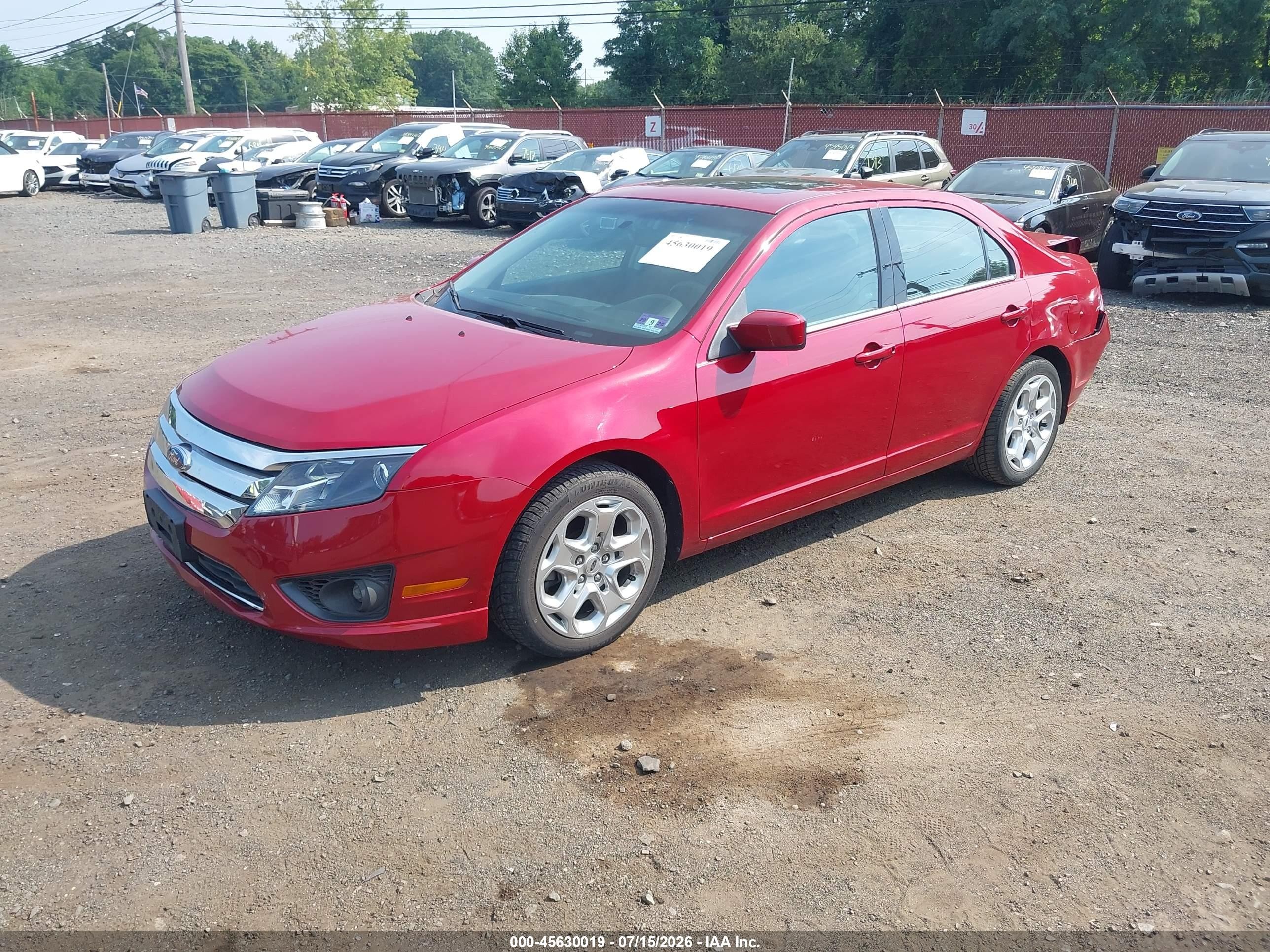 2010 Ford Fusion Se Red vin: 3FAHP0HA5AR205574