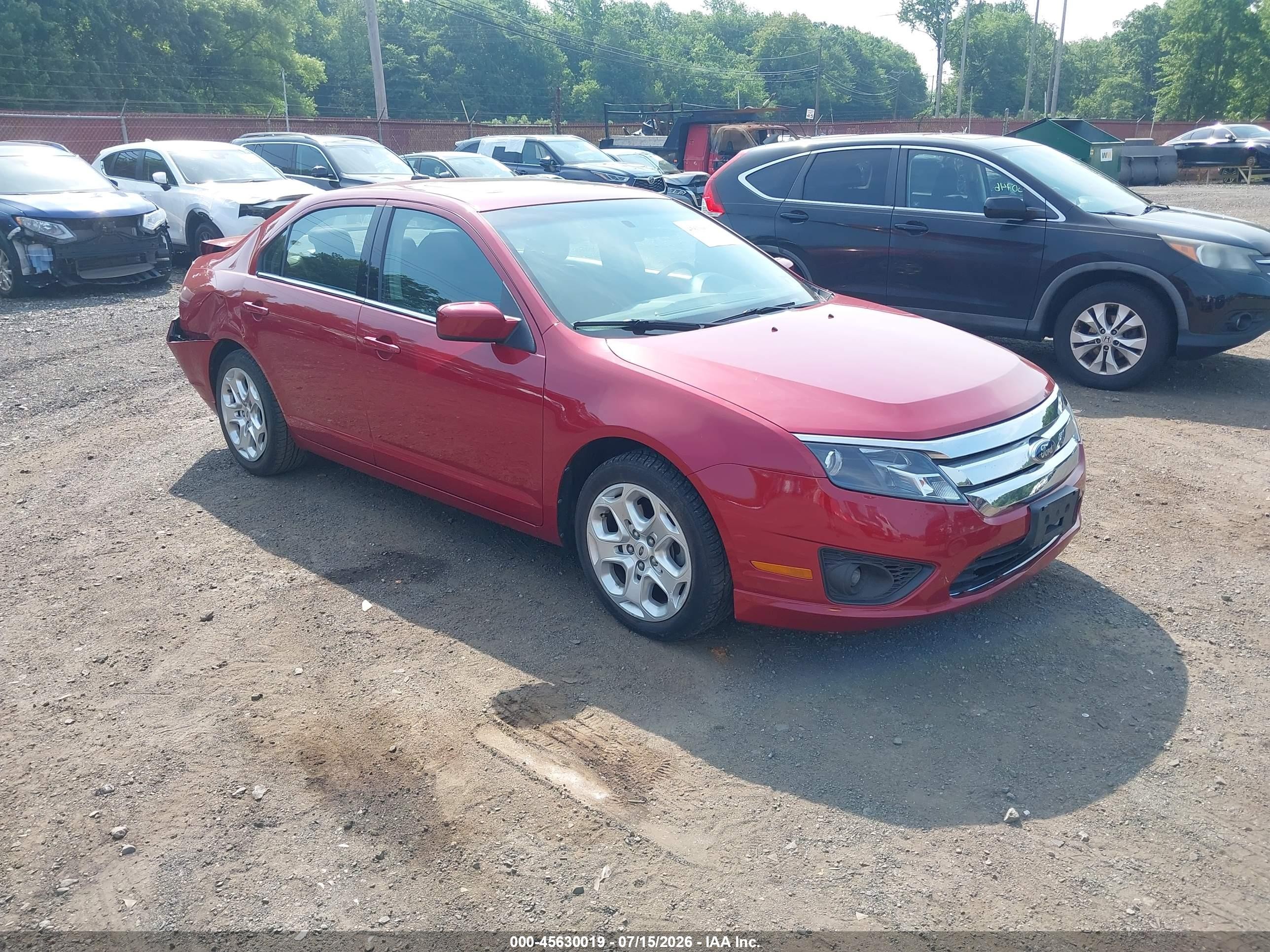 2010 Ford Fusion Se Red vin: 3FAHP0HA5AR205574
