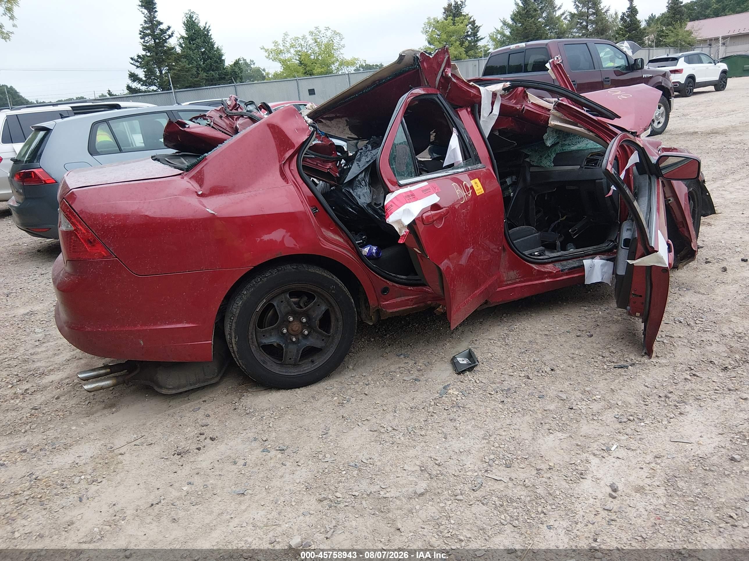 2010 Ford Fusion Se Burgundy vin: 3FAHP0HA5AR258503