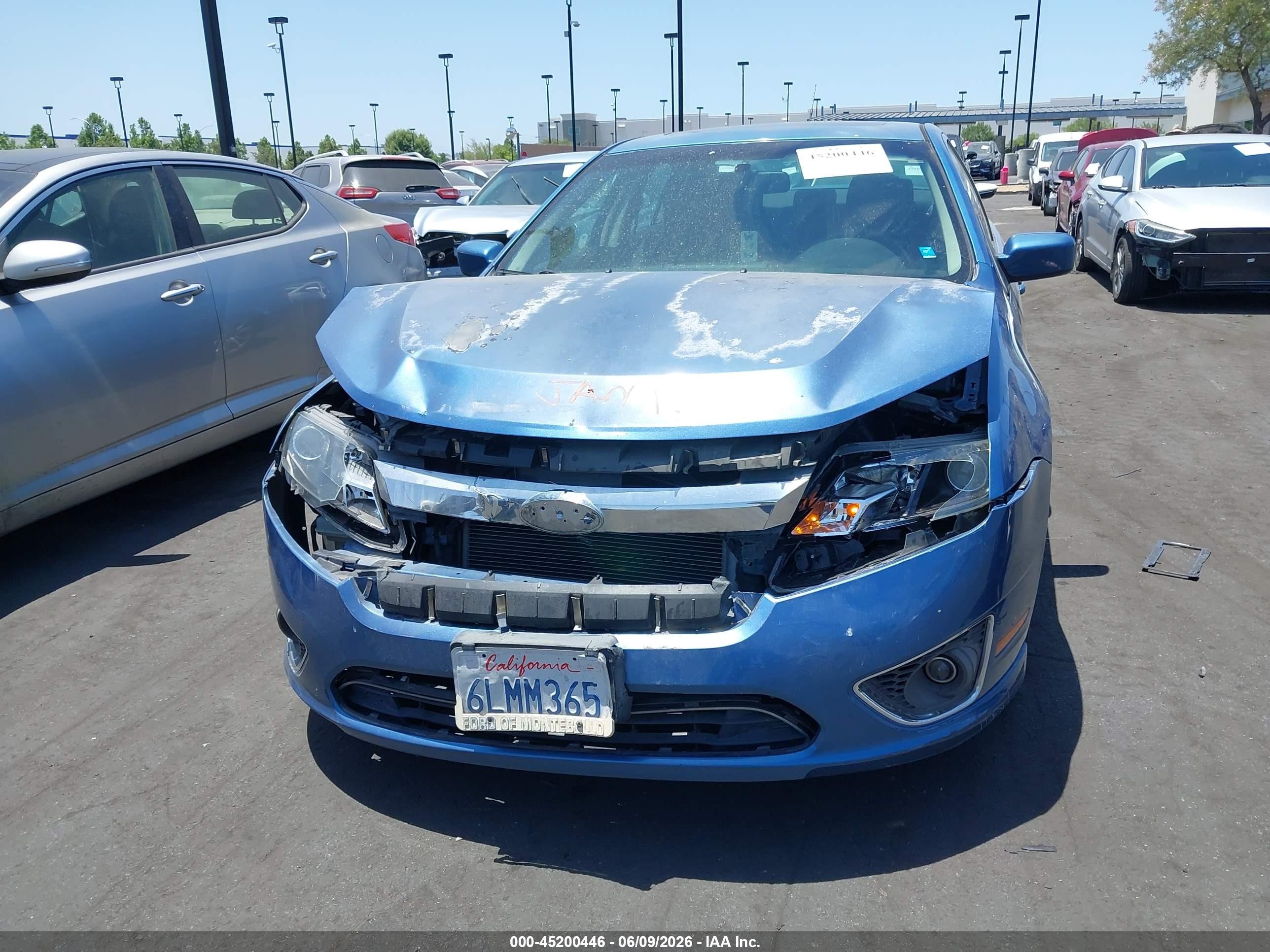 2010 Ford Fusion Se Blue vin: 3FAHP0HA5AR260817