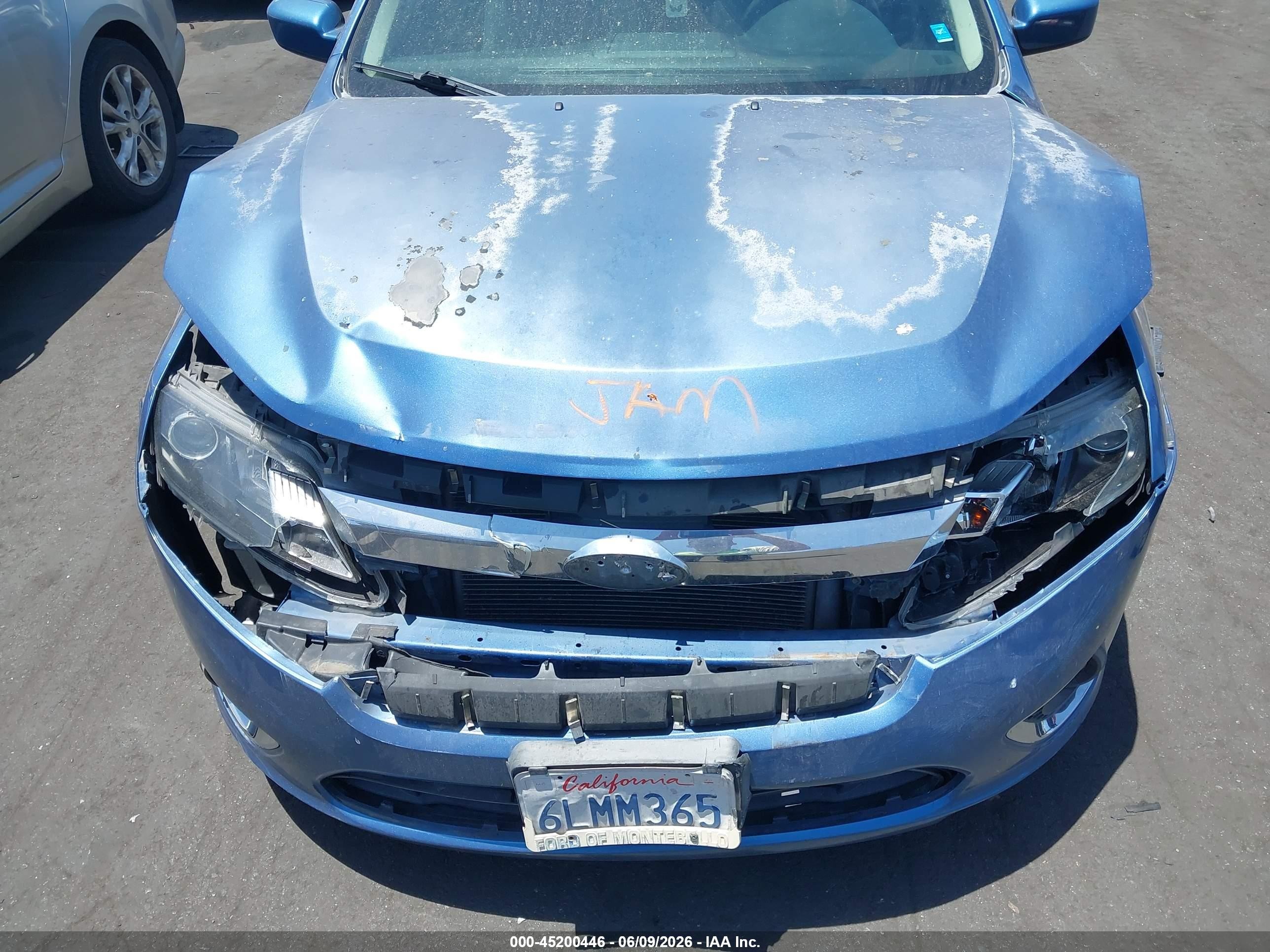 2010 Ford Fusion Se Blue vin: 3FAHP0HA5AR260817