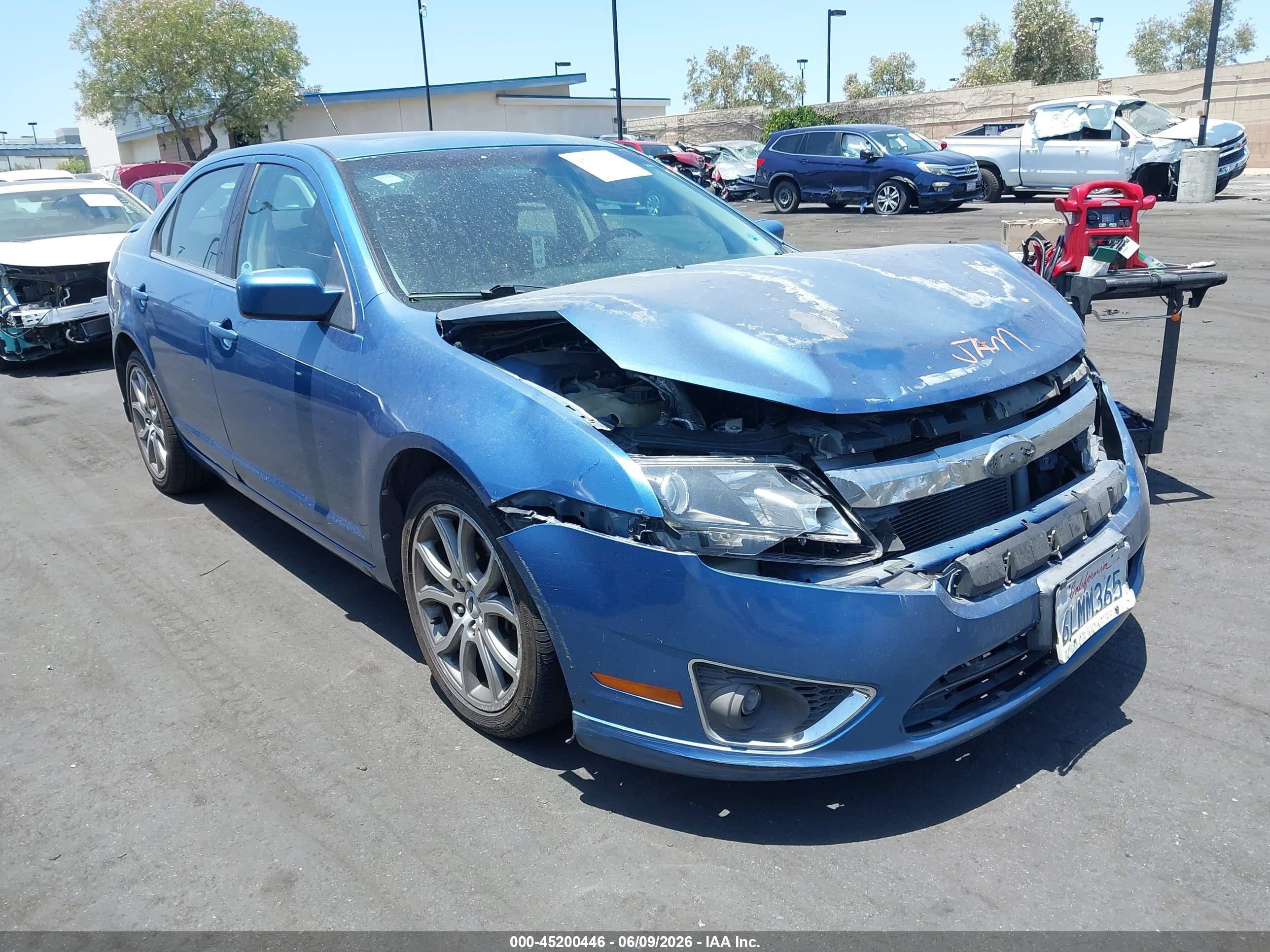 2010 Ford Fusion Se Blue vin: 3FAHP0HA5AR260817