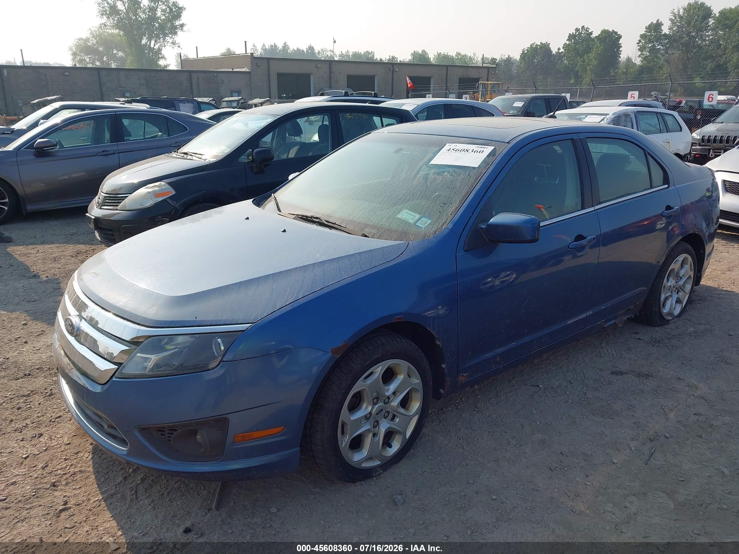 2010 Ford Fusion Se Blue vin: 3FAHP0HA5AR349822