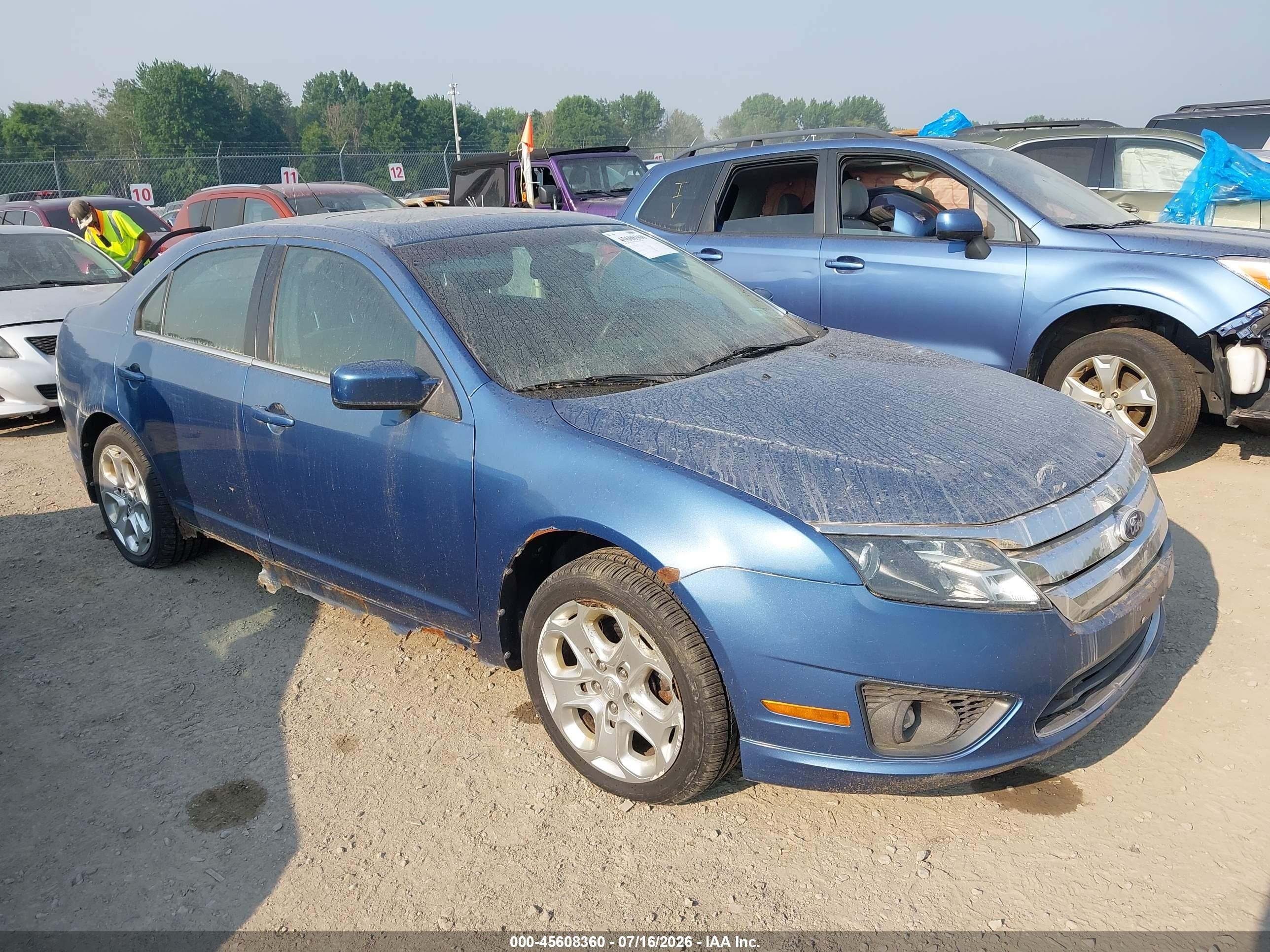 2010 Ford Fusion Se Blue vin: 3FAHP0HA5AR349822