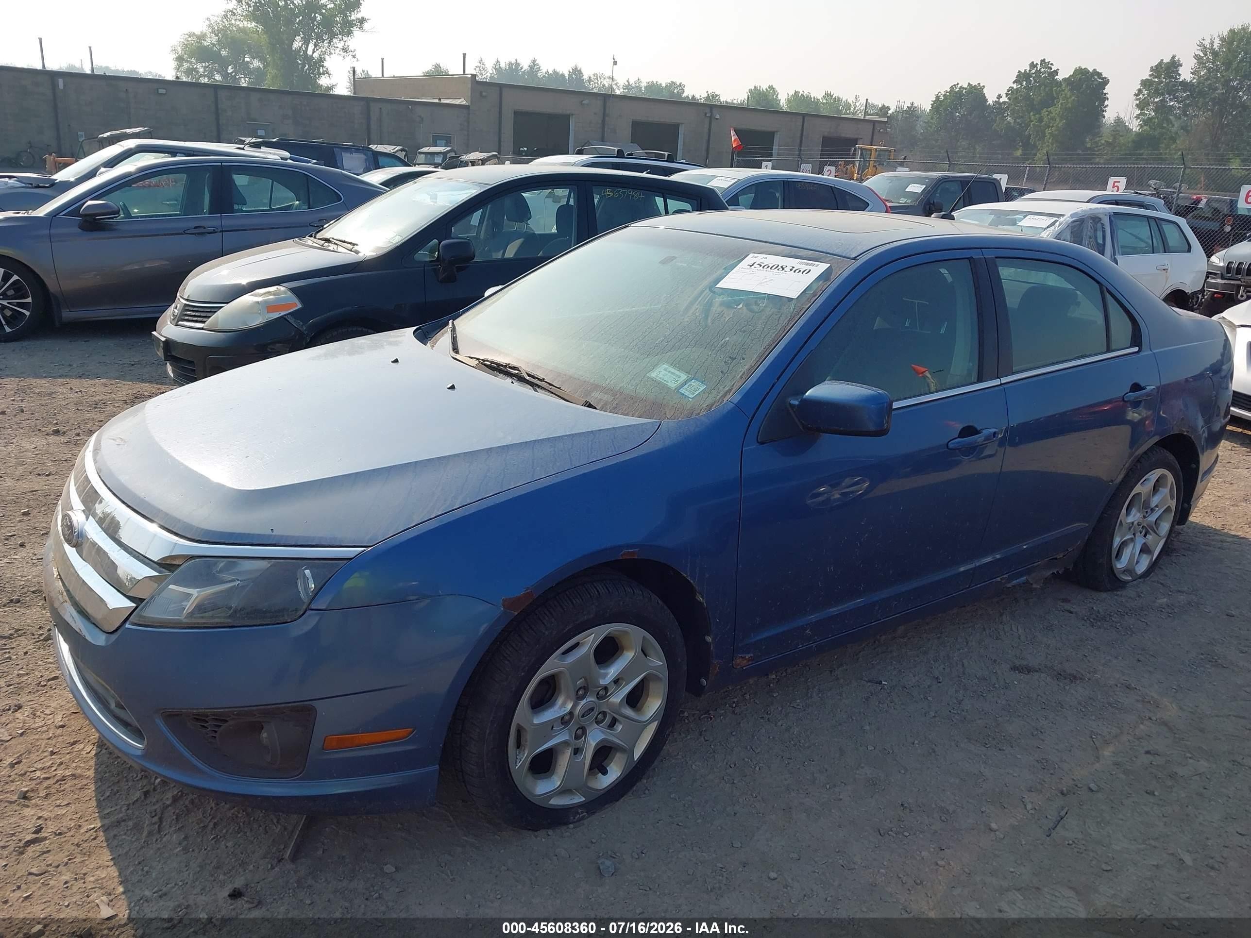 2010 Ford Fusion Se Blue vin: 3FAHP0HA5AR349822