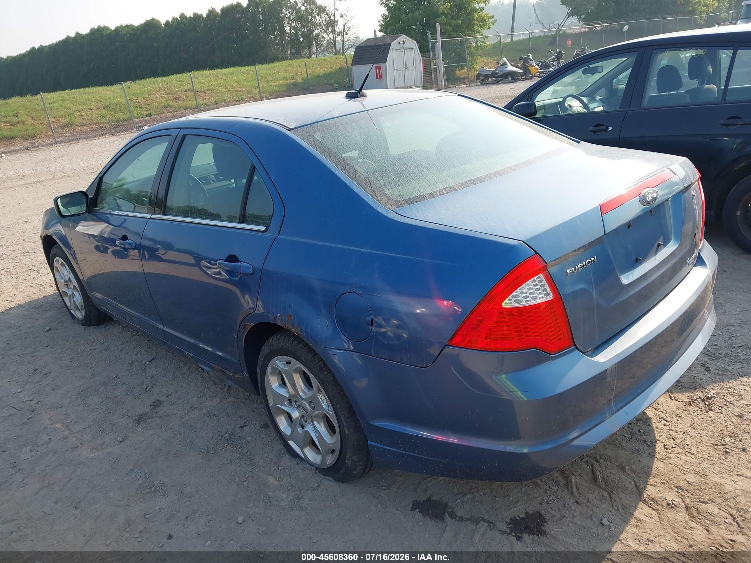 2010 Ford Fusion Se Blue vin: 3FAHP0HA5AR349822