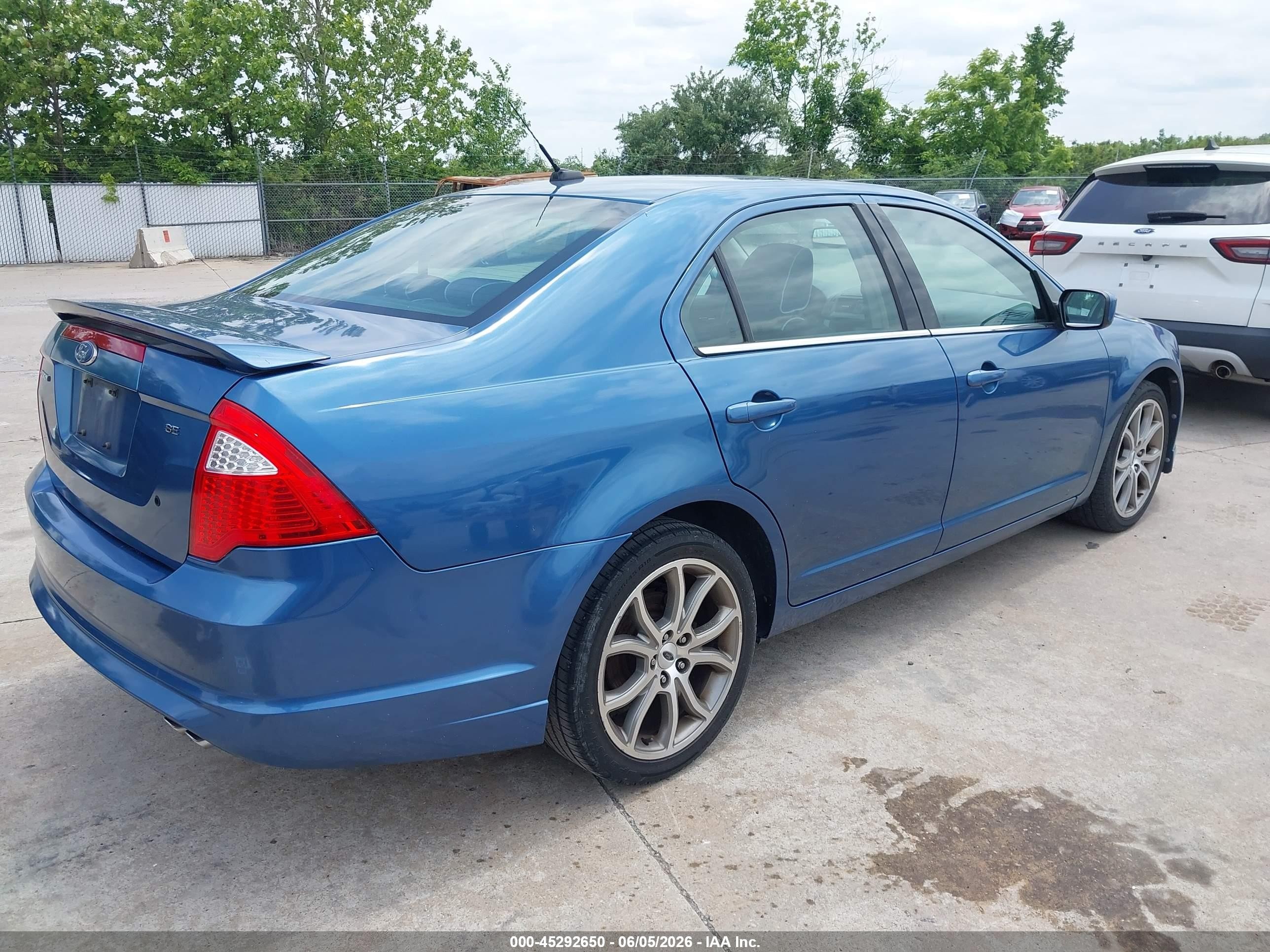 2010 Ford Fusion Se Blue vin: 3FAHP0HA5AR365891