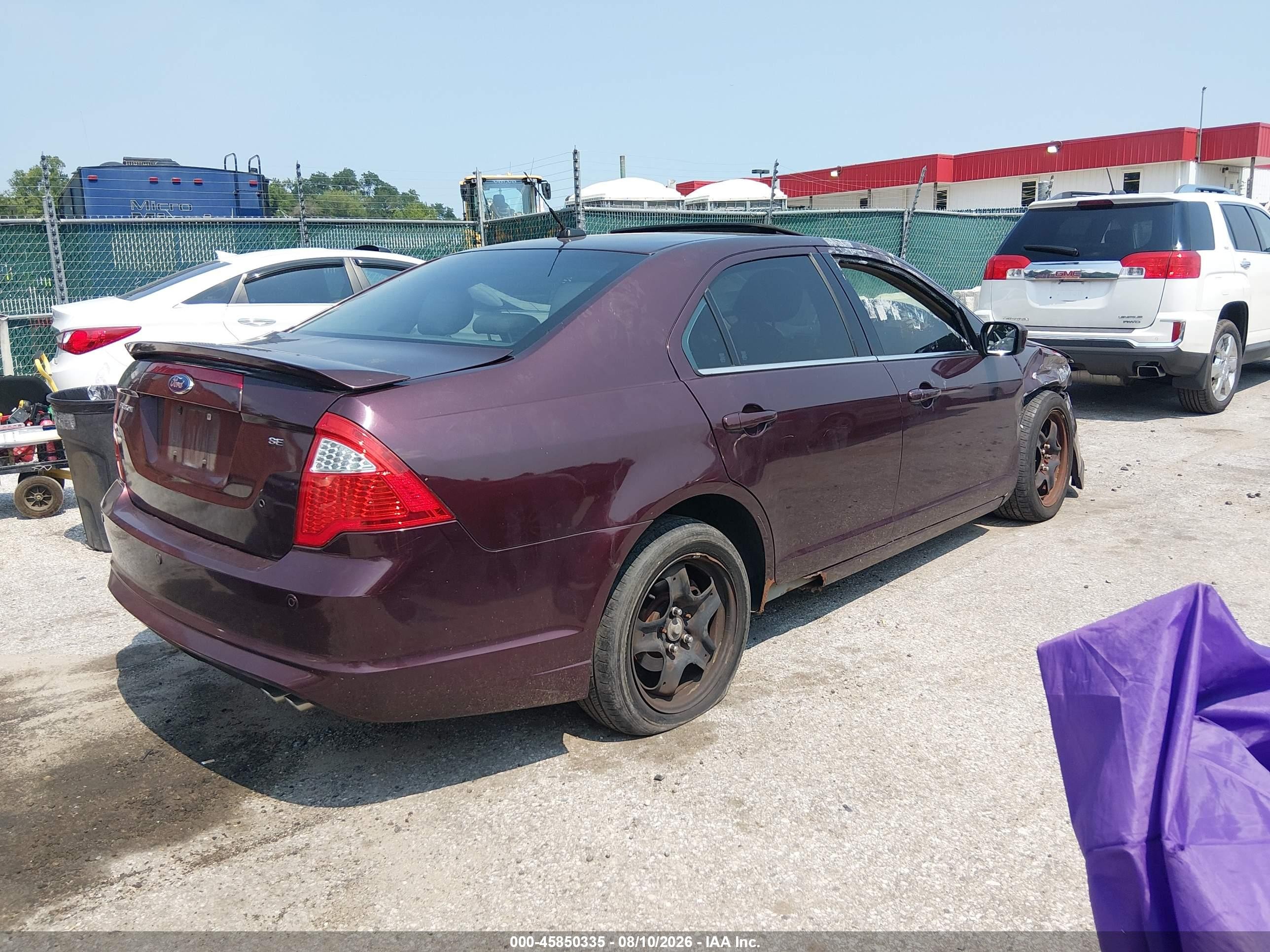 2011 Ford Fusion Se Burgundy vin: 3FAHP0HA5BR207424