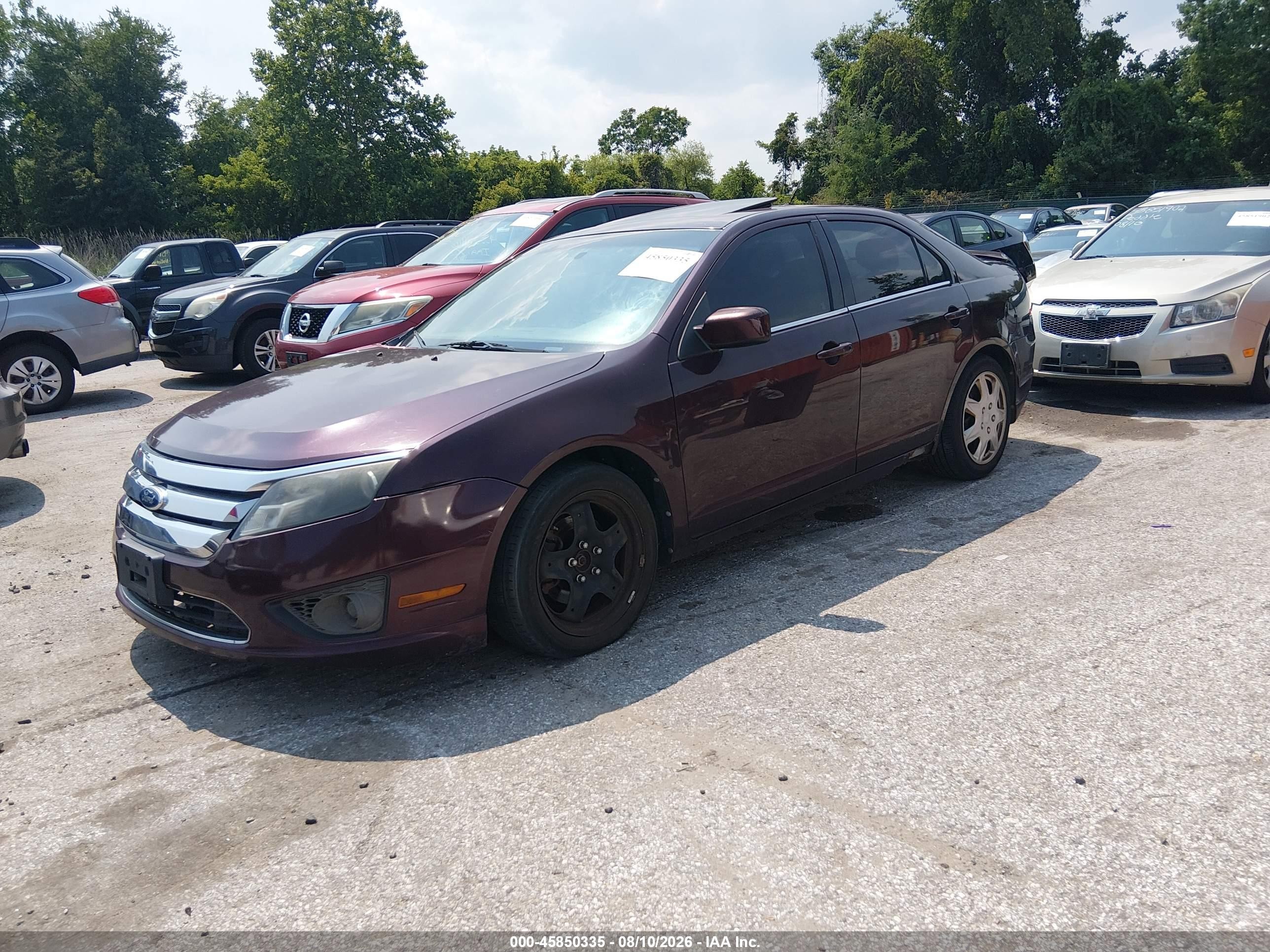 2011 Ford Fusion Se Burgundy vin: 3FAHP0HA5BR207424