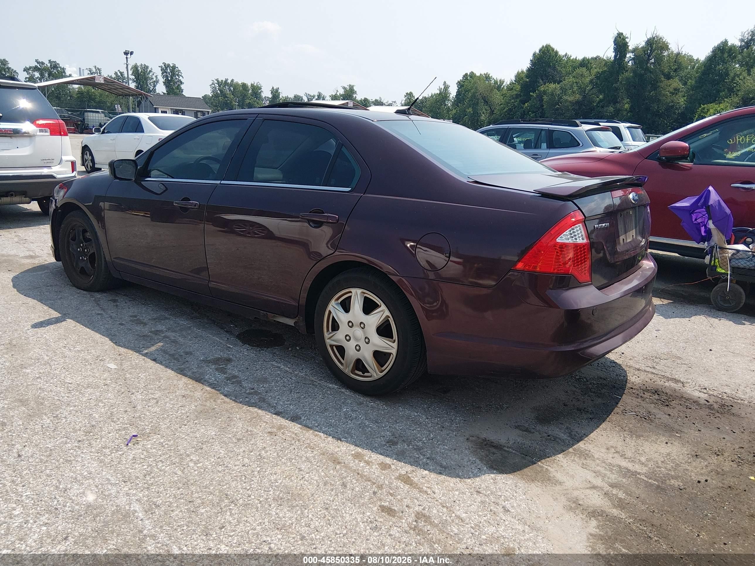2011 Ford Fusion Se Burgundy vin: 3FAHP0HA5BR207424