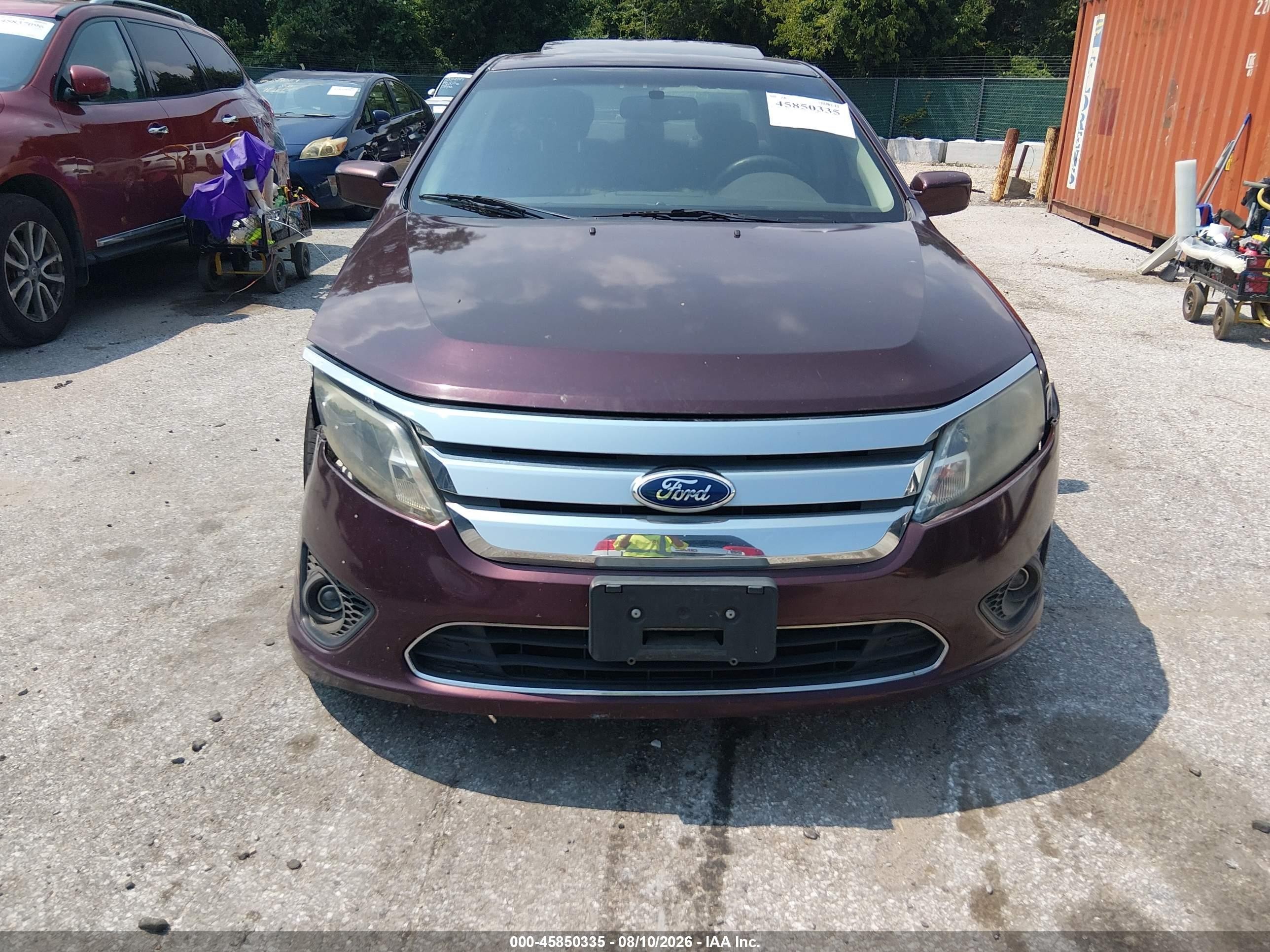 2011 Ford Fusion Se Burgundy vin: 3FAHP0HA5BR207424