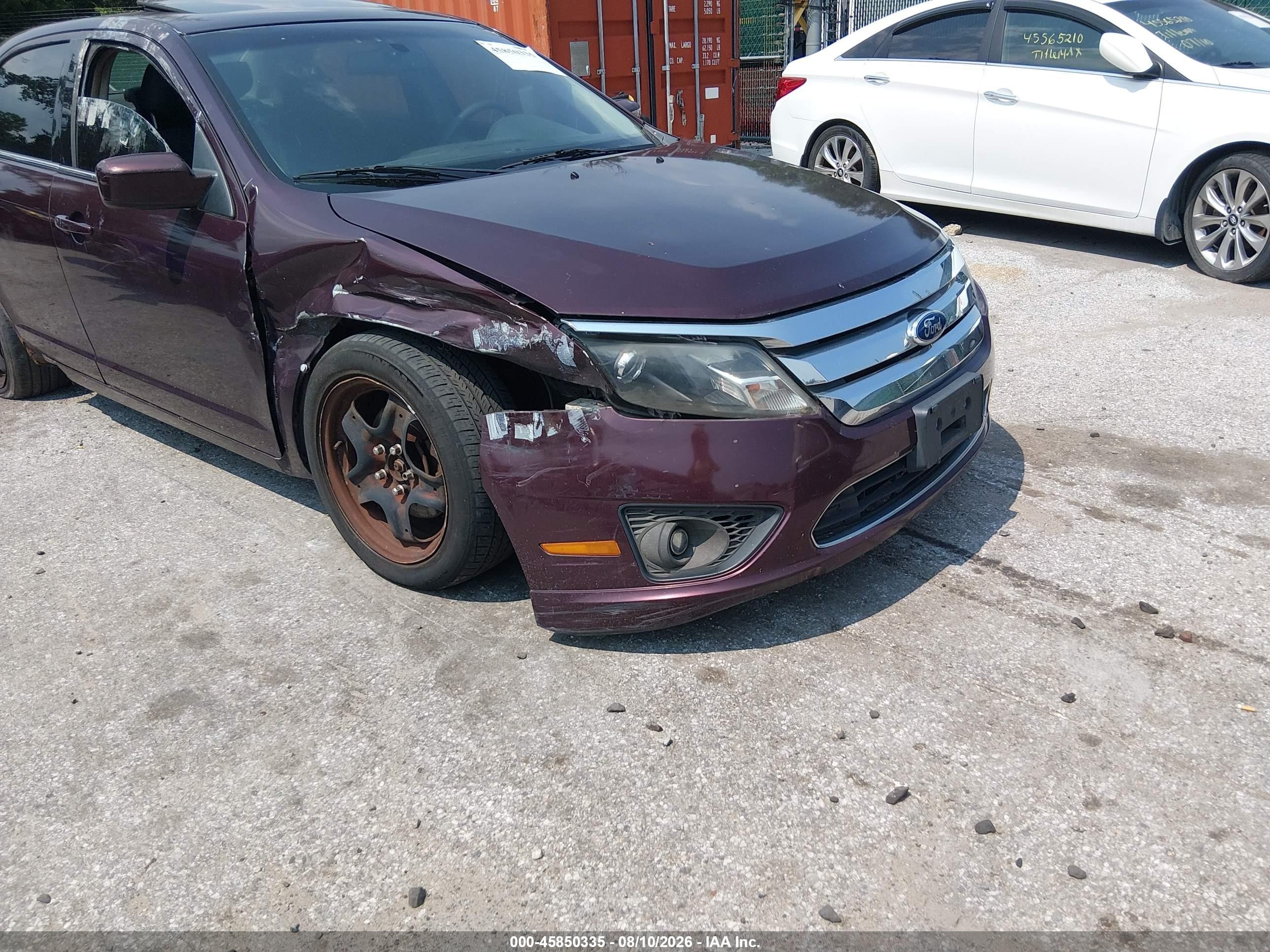 2011 Ford Fusion Se Burgundy vin: 3FAHP0HA5BR207424