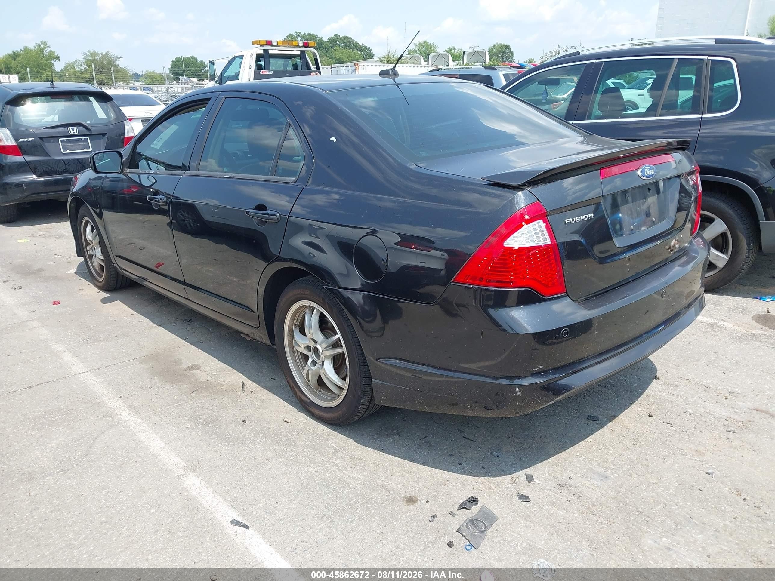 2011 Ford Fusion Se Black vin: 3FAHP0HA5BR229410