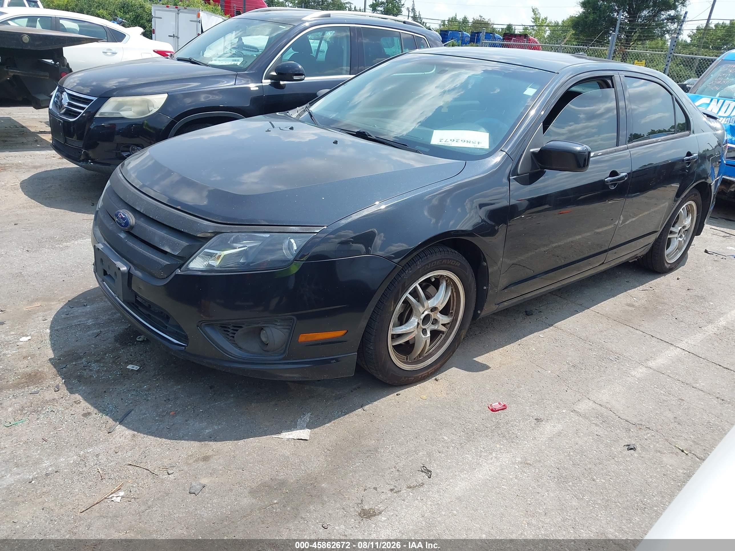 2011 Ford Fusion Se Black vin: 3FAHP0HA5BR229410