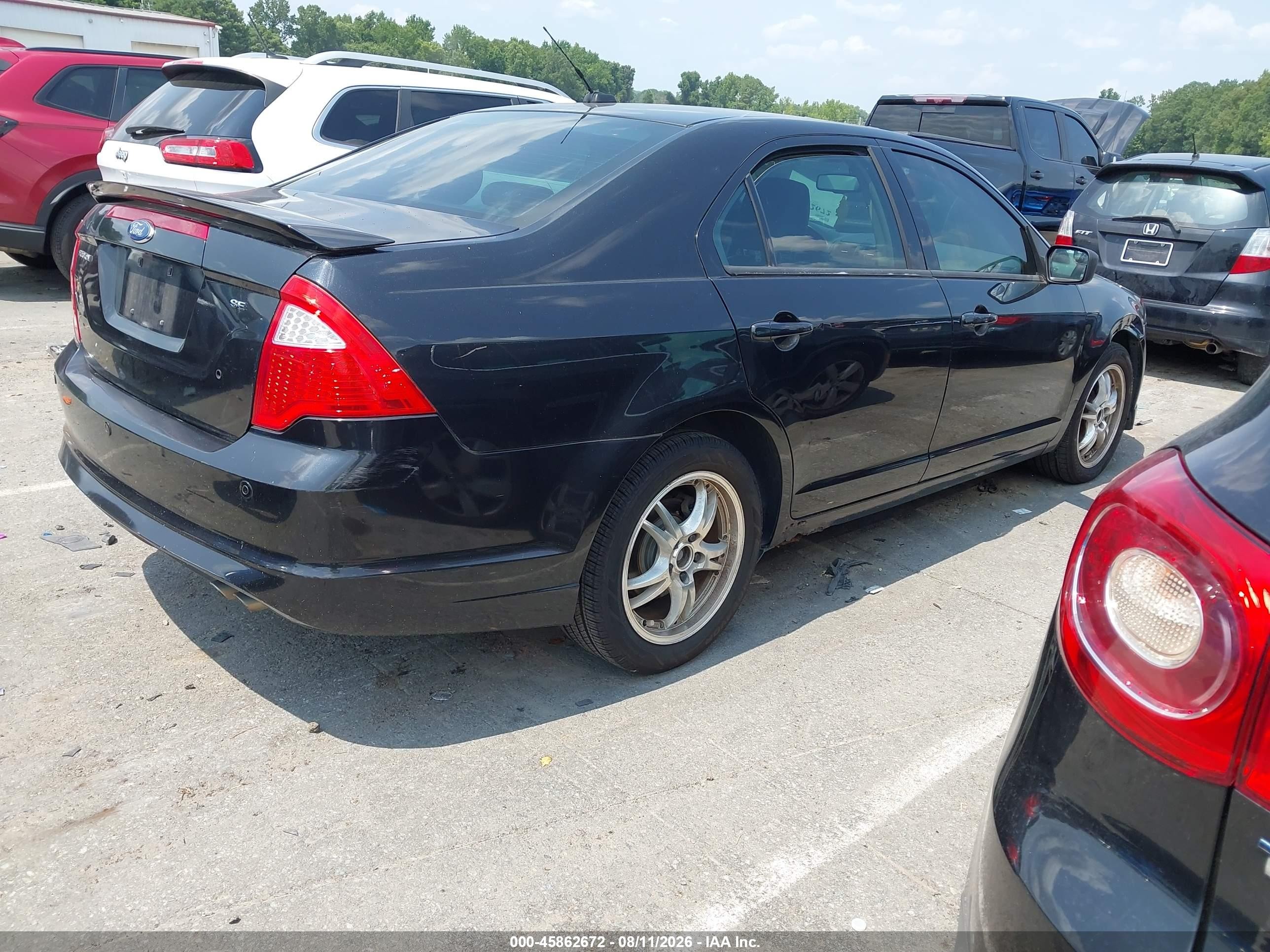 2011 Ford Fusion Se Black vin: 3FAHP0HA5BR229410