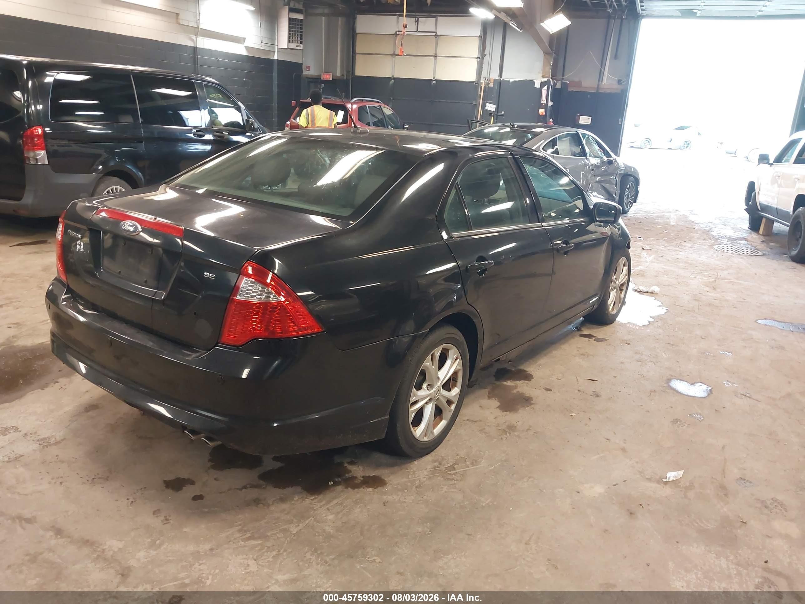 2012 Ford Fusion Se Black vin: 3FAHP0HA5CR111925