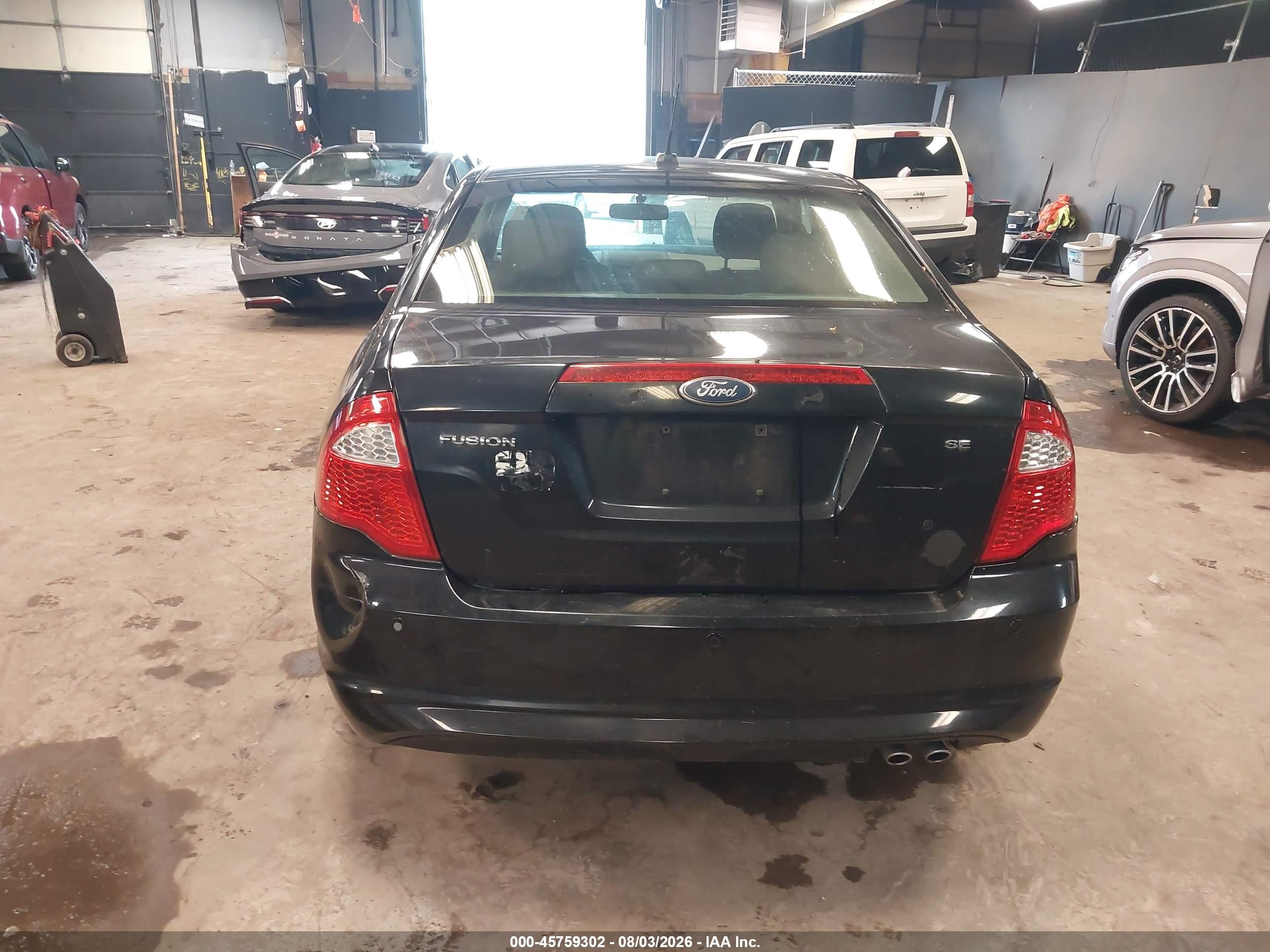 2012 Ford Fusion Se Black vin: 3FAHP0HA5CR111925