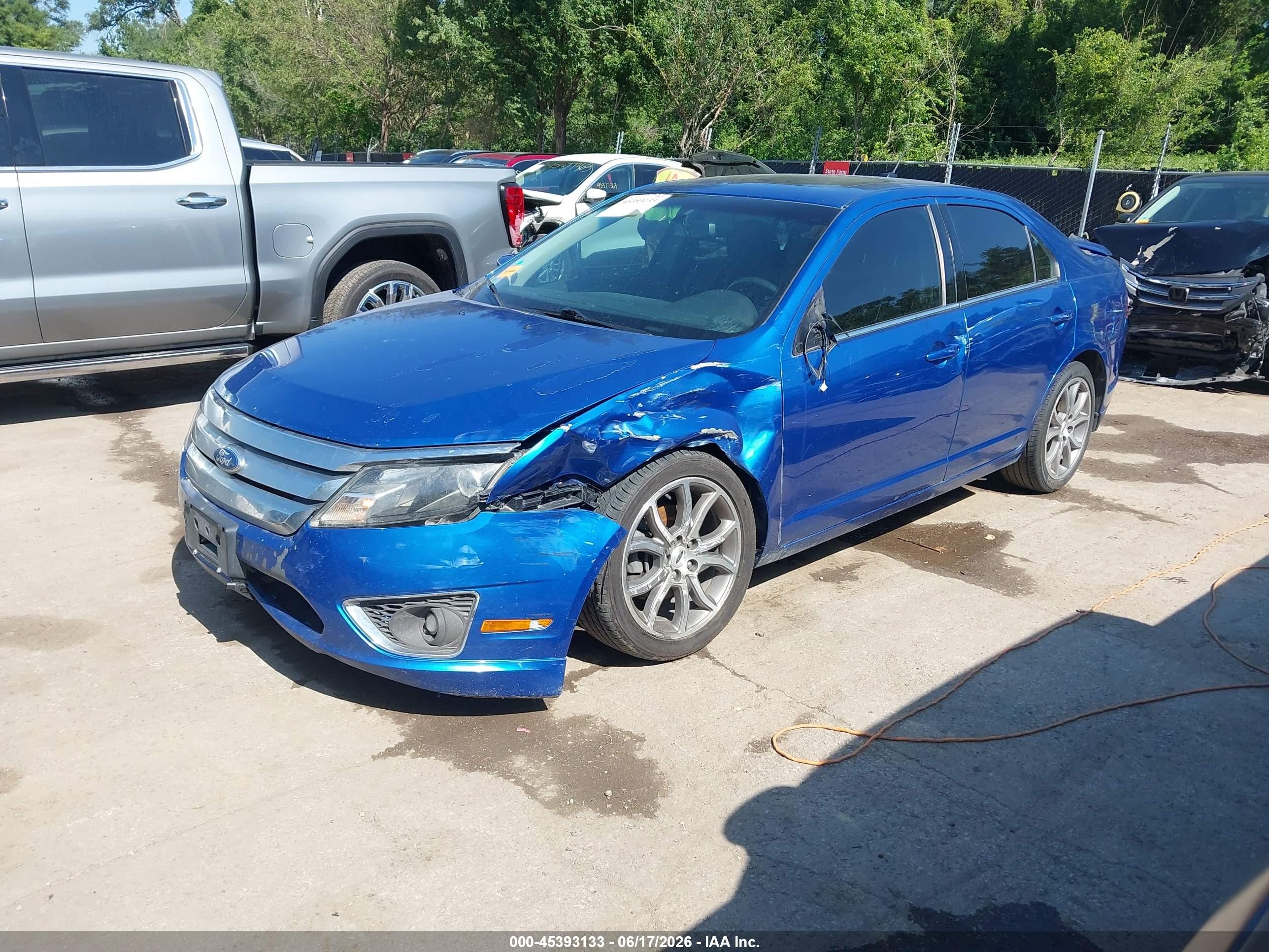 2012 Ford Fusion Se Blue vin: 3FAHP0HA5CR137408