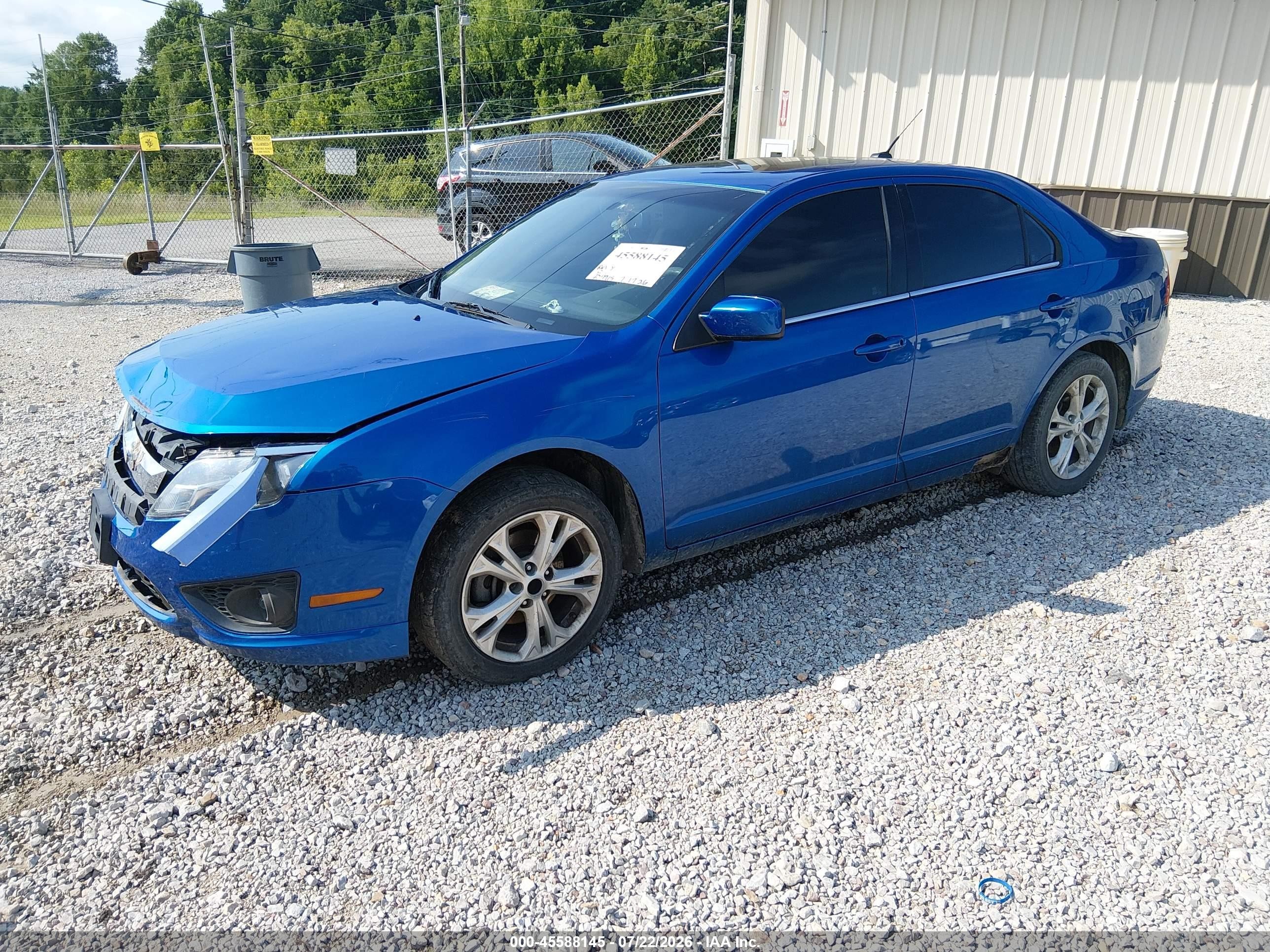 2012 Ford Fusion Se Синий vin: 3FAHP0HA5CR168822
