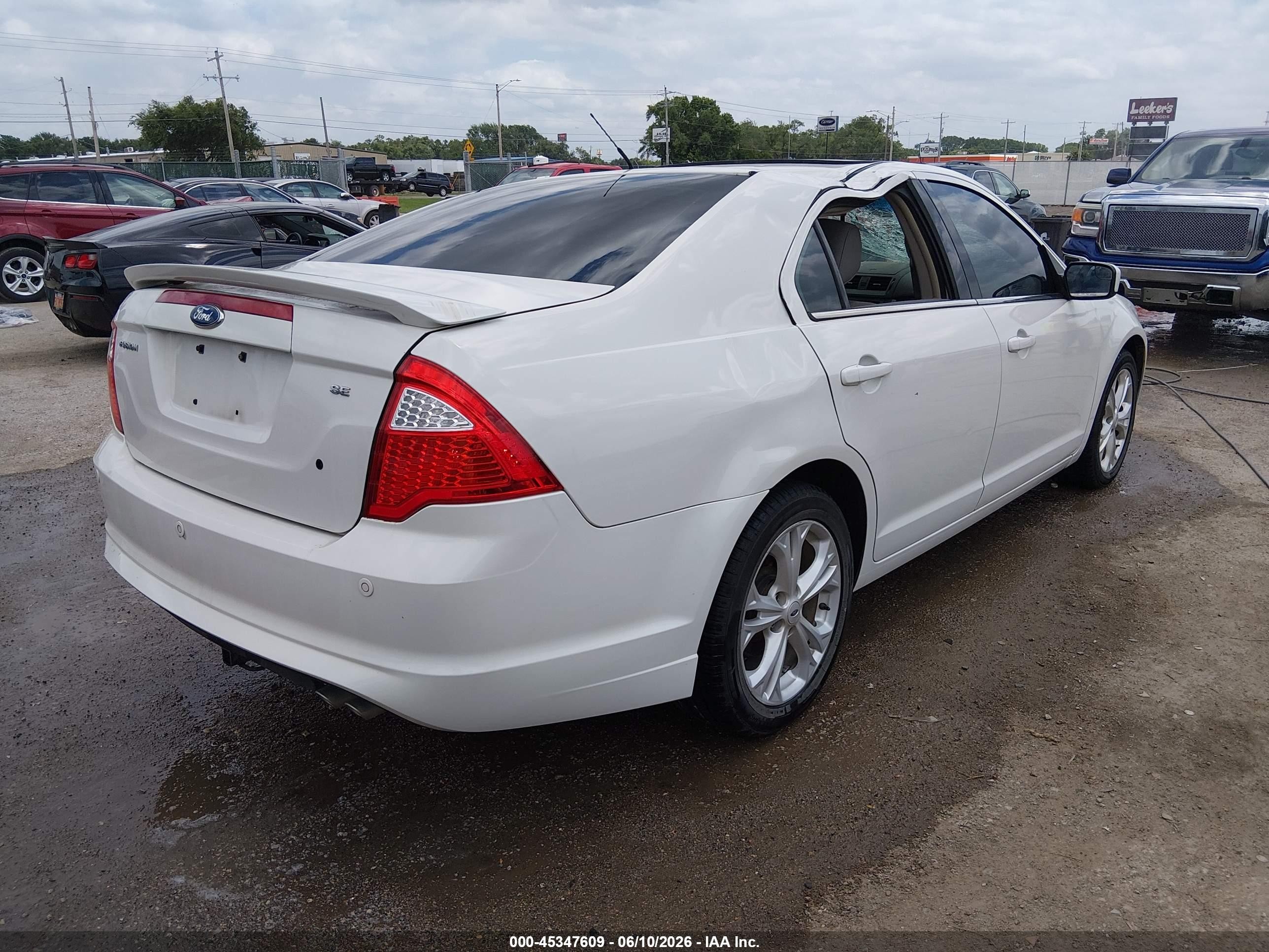 2012 Ford Fusion Se White vin: 3FAHP0HA5CR205111