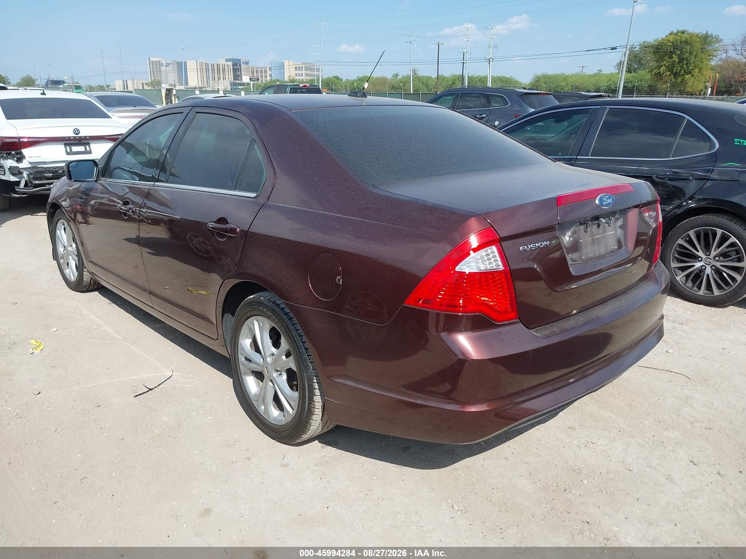 2012 Ford Fusion Se Brown vin: 3FAHP0HA5CR213614