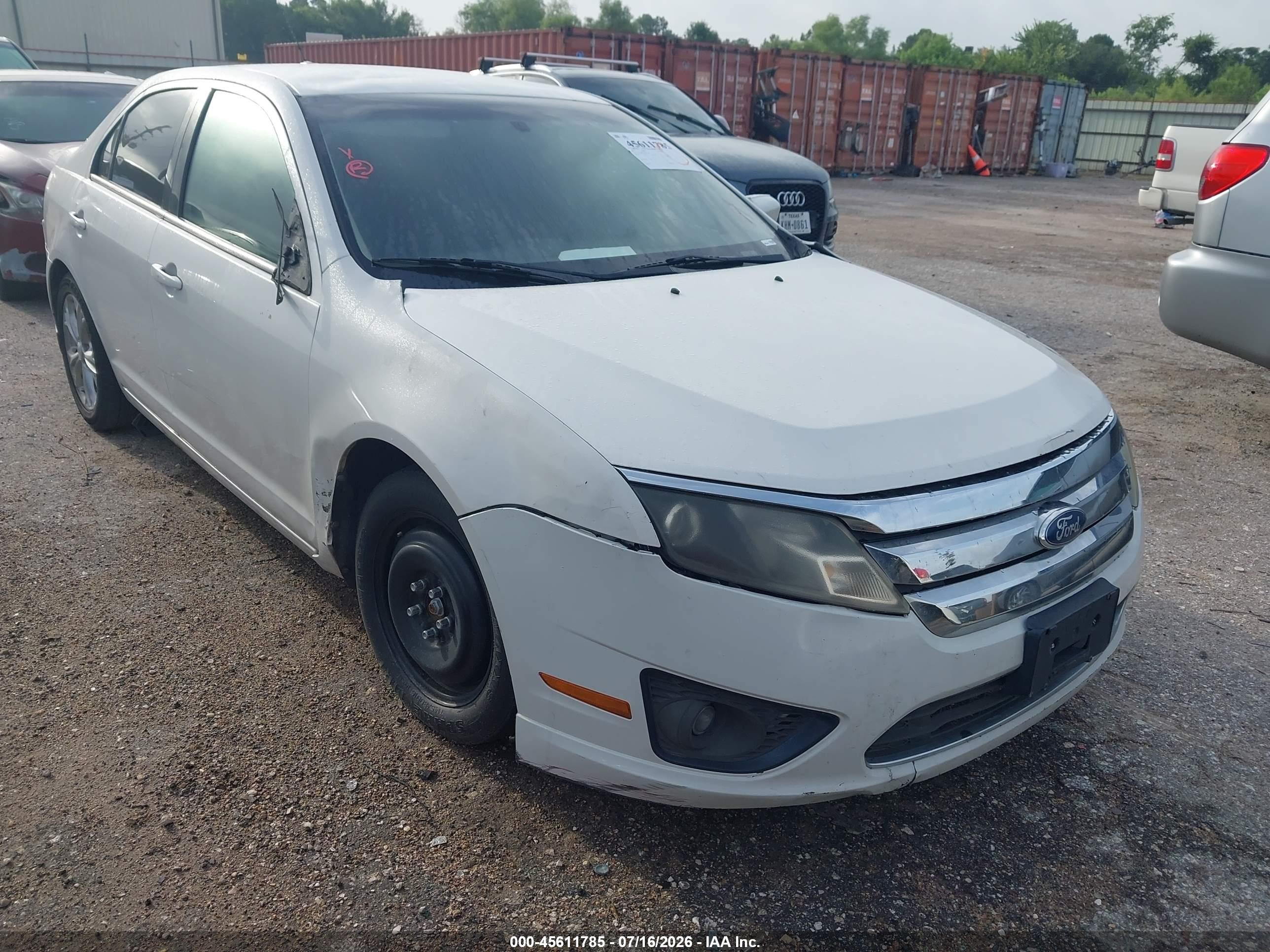 2012 Ford Fusion Se White vin: 3FAHP0HA5CR219087