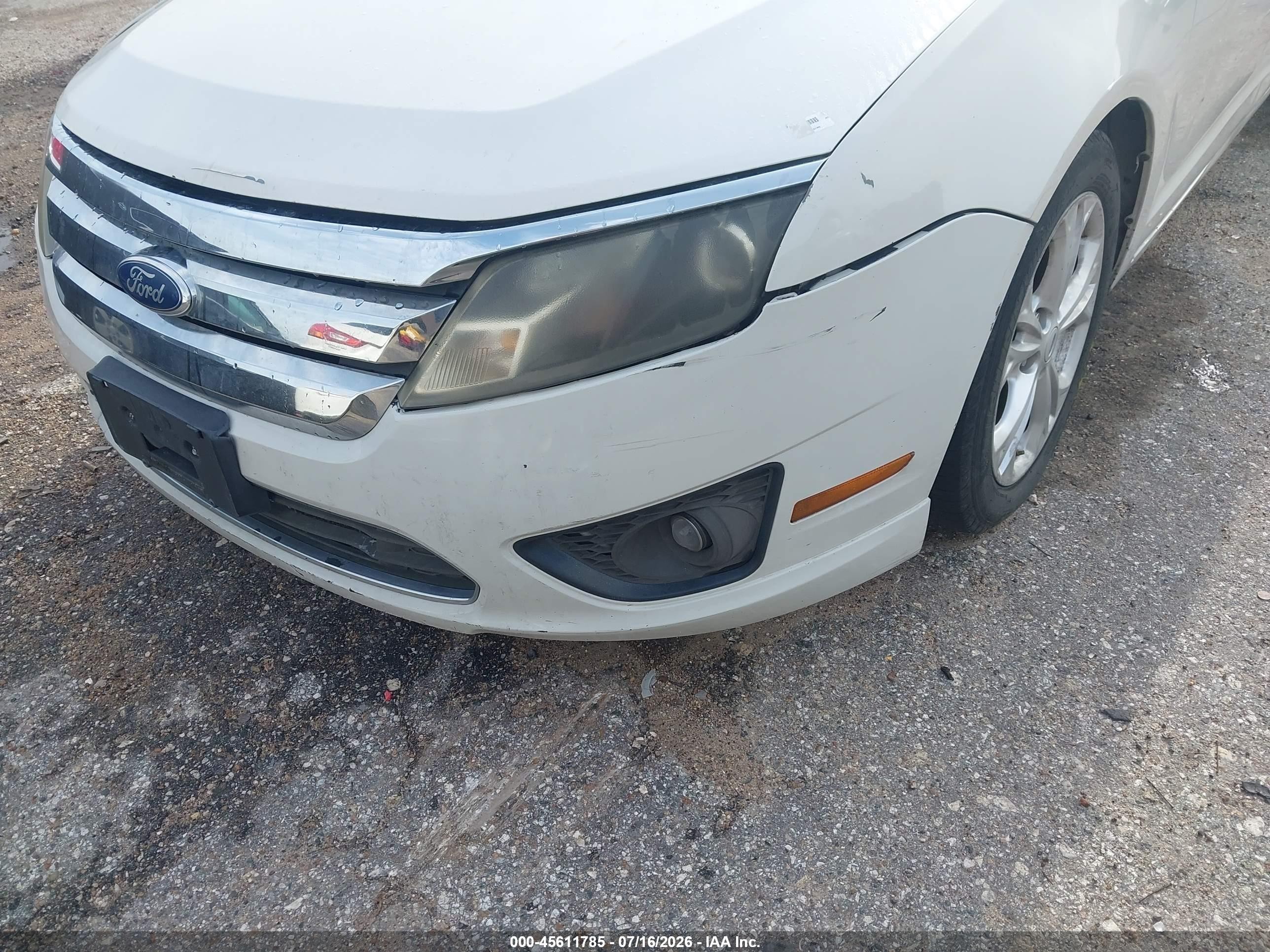2012 Ford Fusion Se White vin: 3FAHP0HA5CR219087