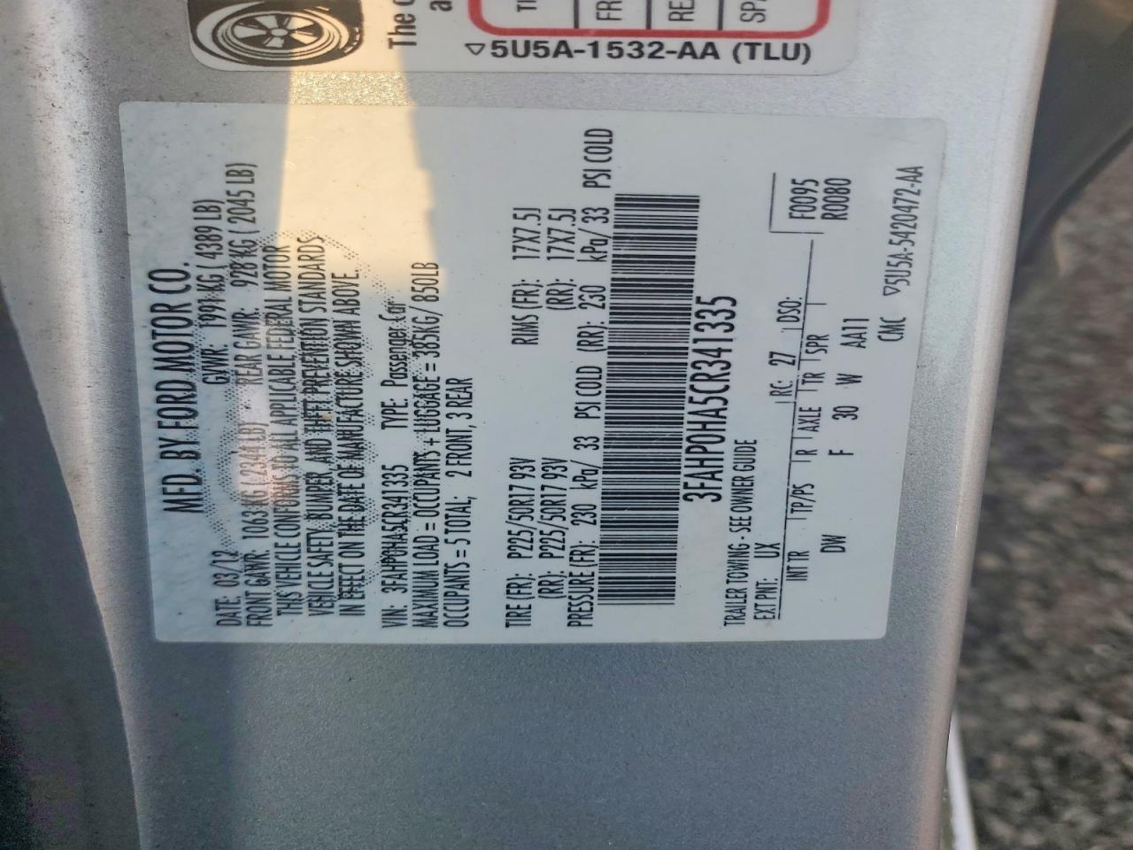 2012 Ford Fusion Se Серебряный vin: 3FAHP0HA5CR341335