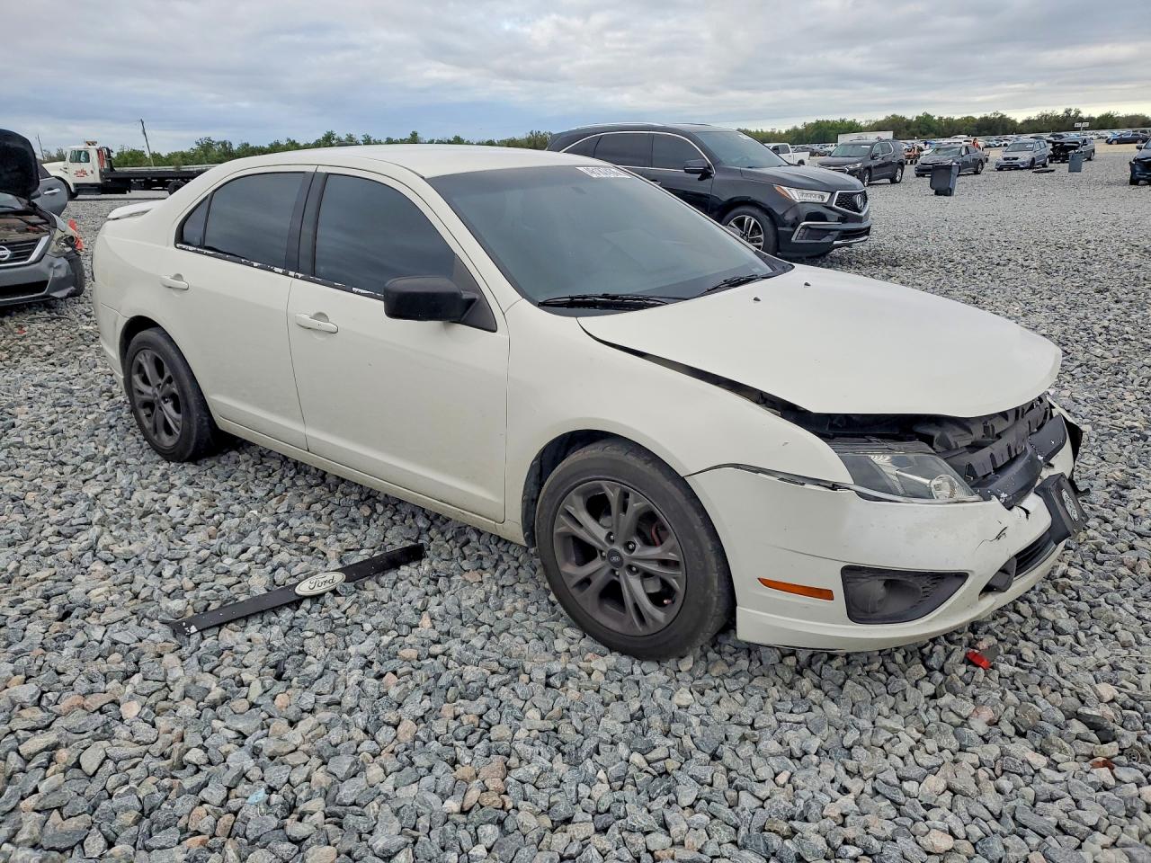 2012 Ford Fusion Se White vin: 3FAHP0HA5CR377798