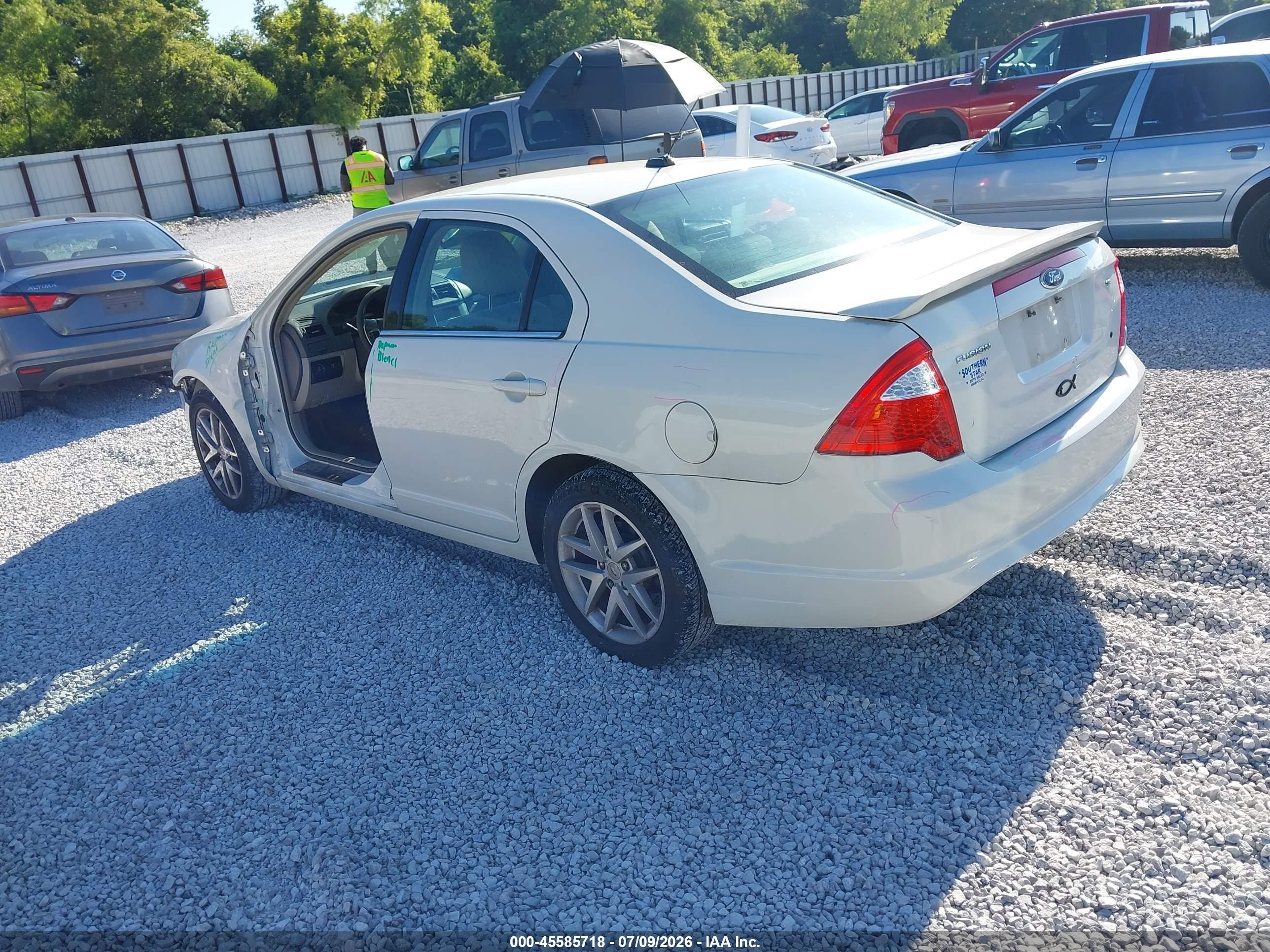 2012 Ford Fusion Se White vin: 3FAHP0HA5CR406779