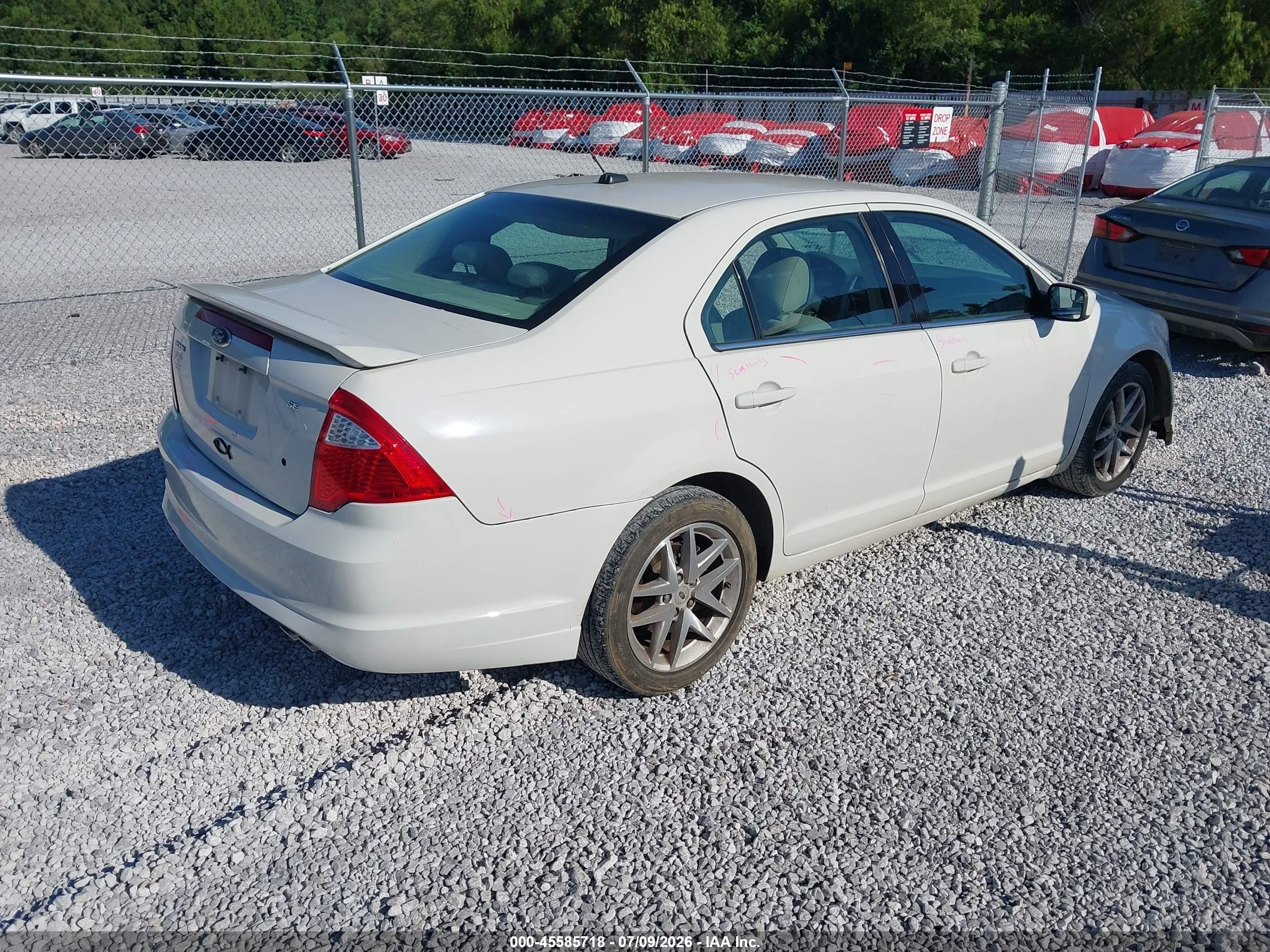 2012 Ford Fusion Se White vin: 3FAHP0HA5CR406779