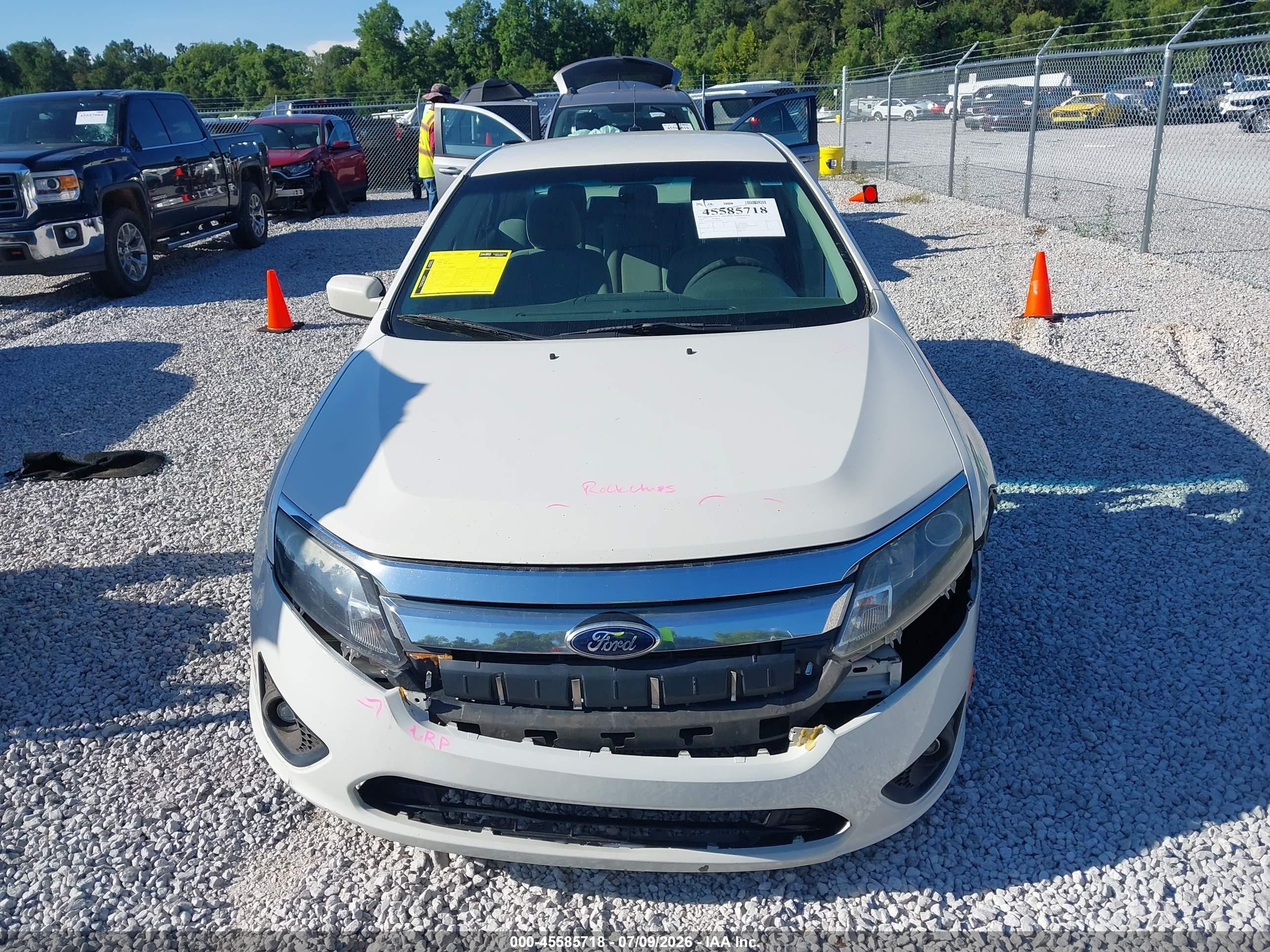 2012 Ford Fusion Se White vin: 3FAHP0HA5CR406779