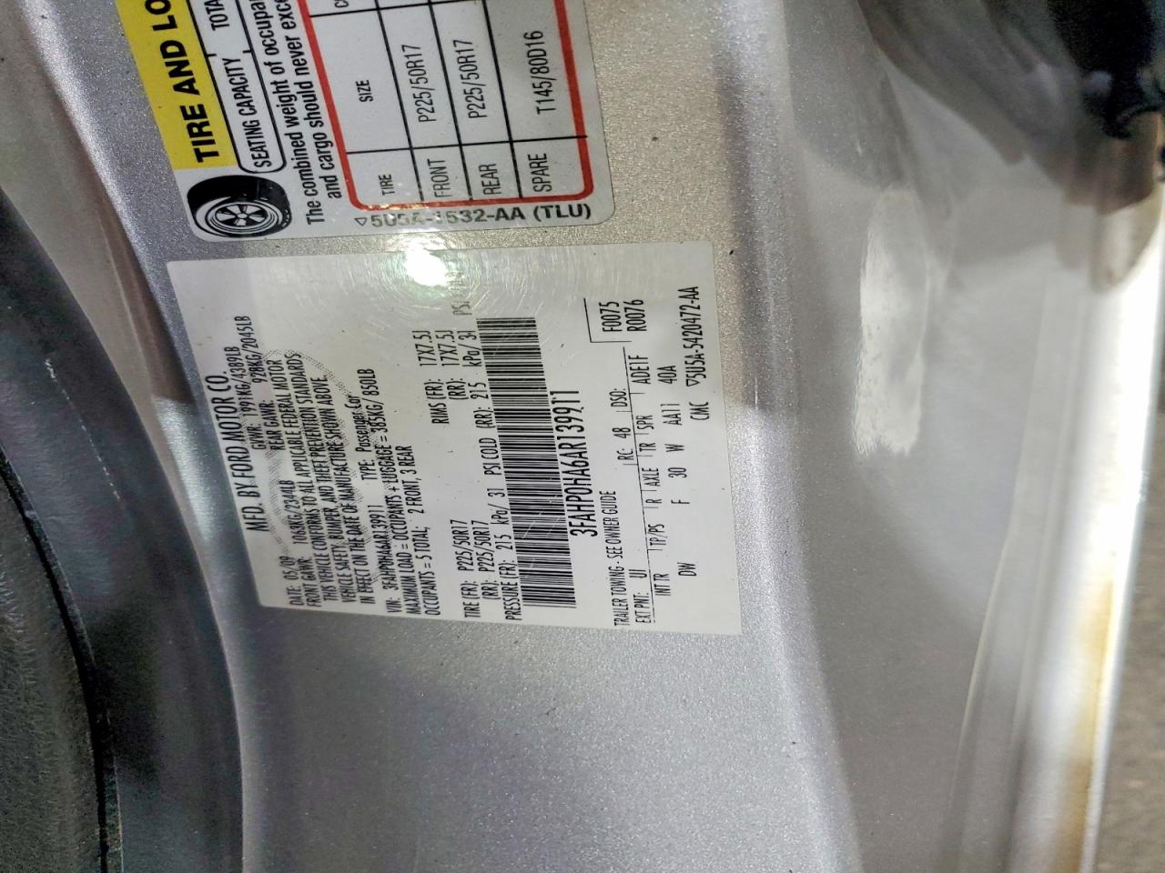 2010 Ford Fusion Se Серебряный vin: 3FAHP0HA6AR139911