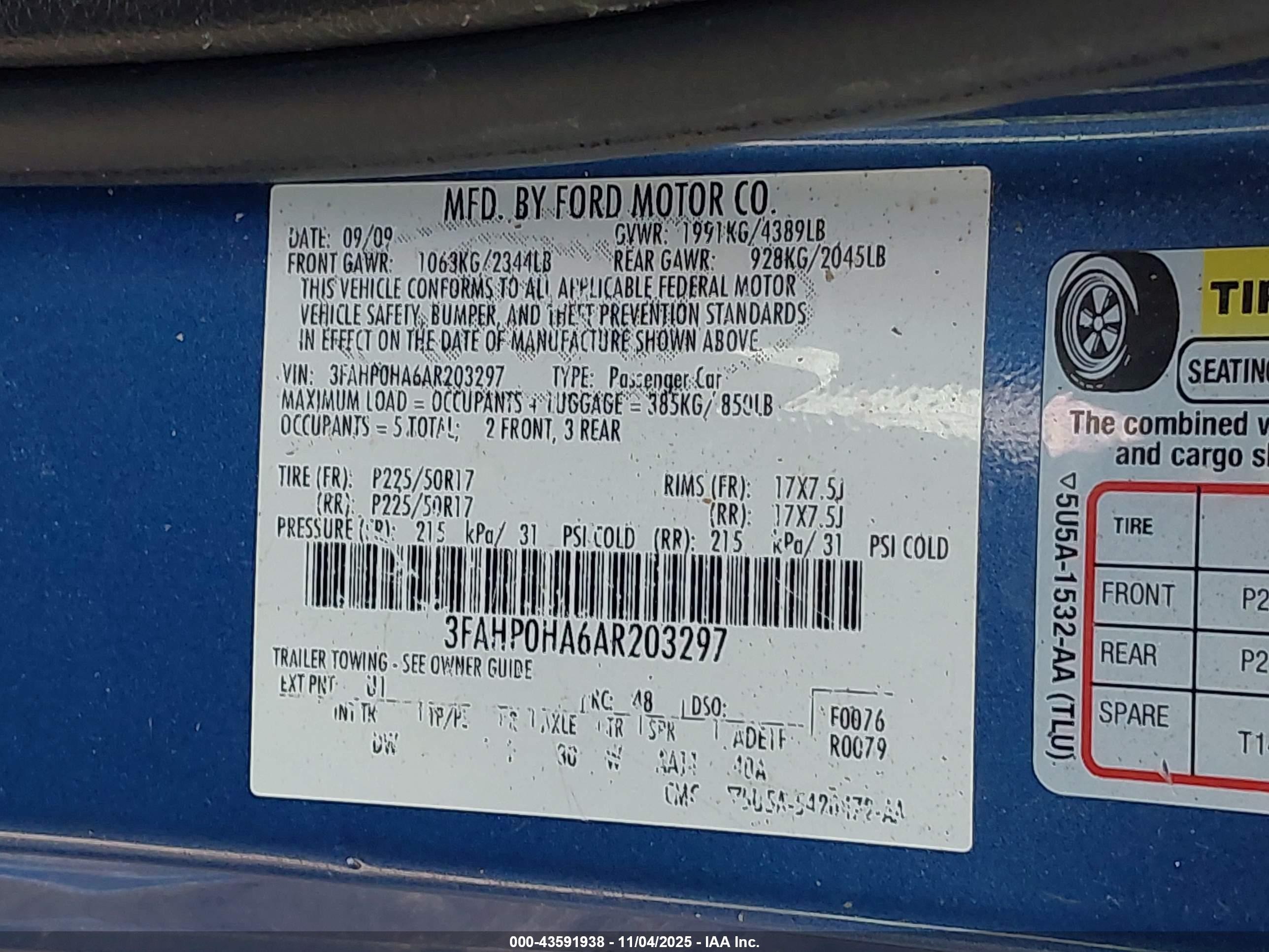 2010 Ford Fusion Se Синий vin: 3FAHP0HA6AR203297