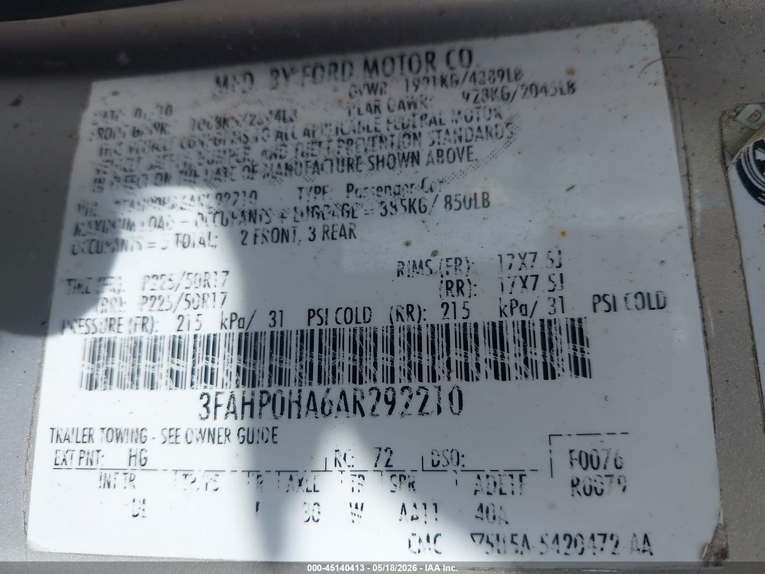 2010 Ford Fusion Se Серебряный vin: 3FAHP0HA6AR292210