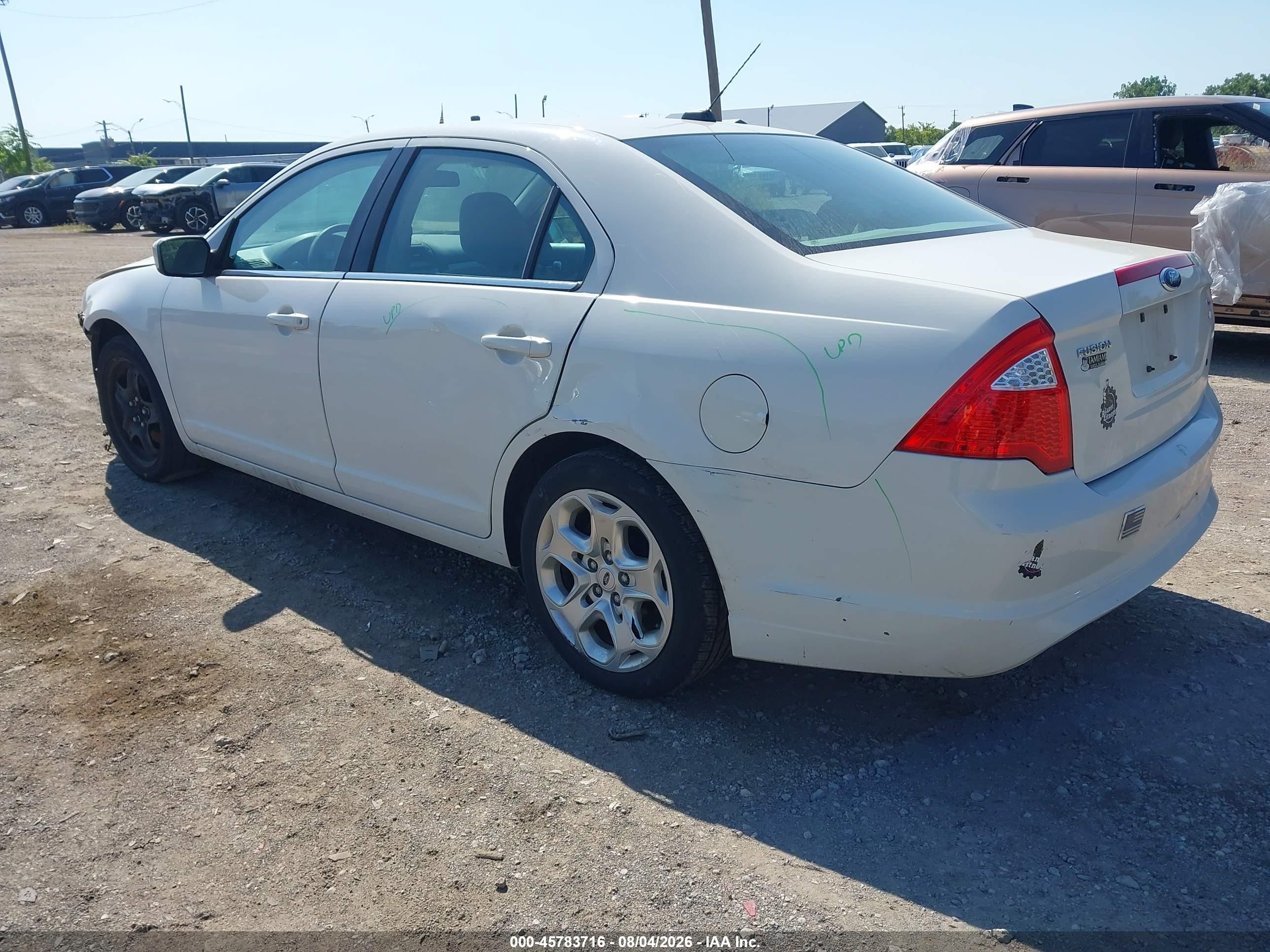 2010 Ford Fusion Se White vin: 3FAHP0HA6AR295981