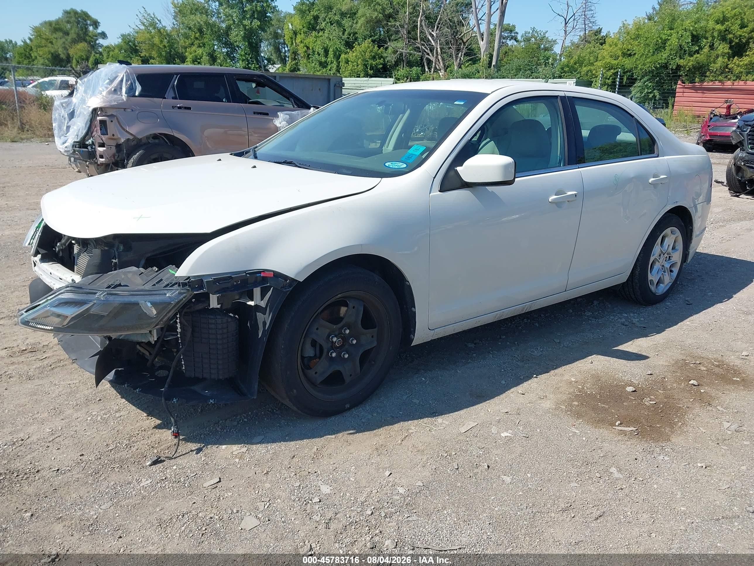 2010 Ford Fusion Se White vin: 3FAHP0HA6AR295981