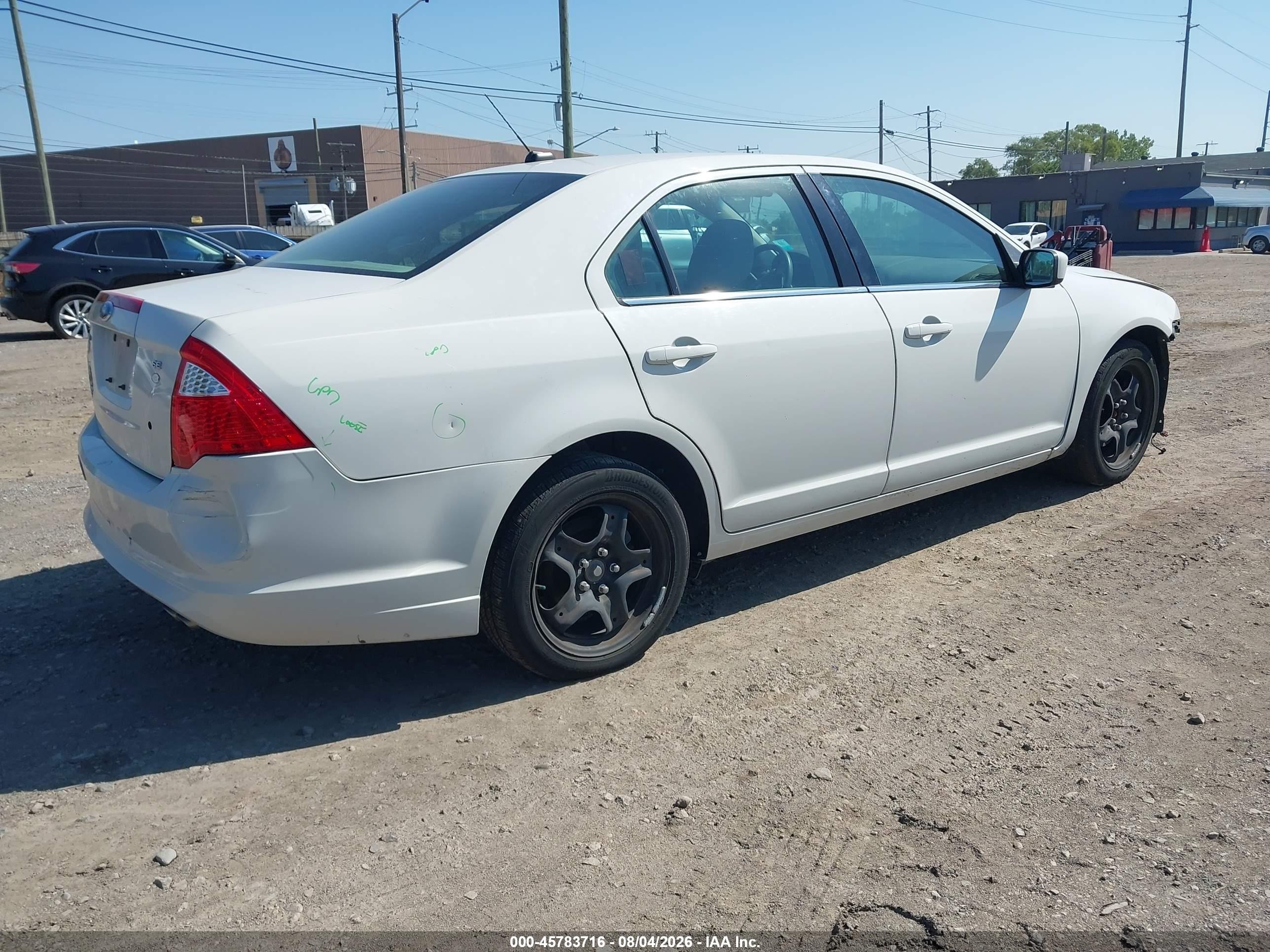 2010 Ford Fusion Se White vin: 3FAHP0HA6AR295981