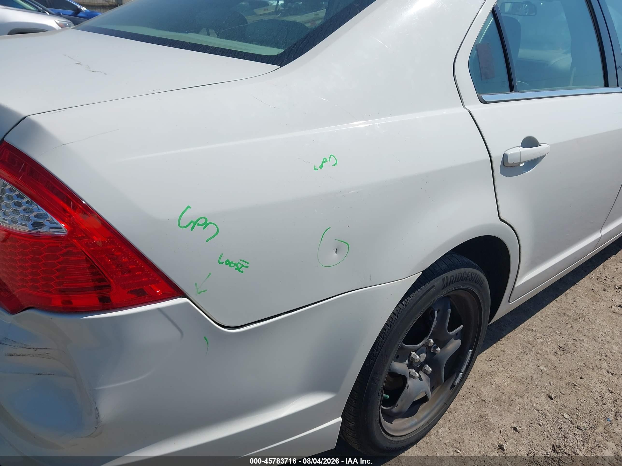 2010 Ford Fusion Se White vin: 3FAHP0HA6AR295981